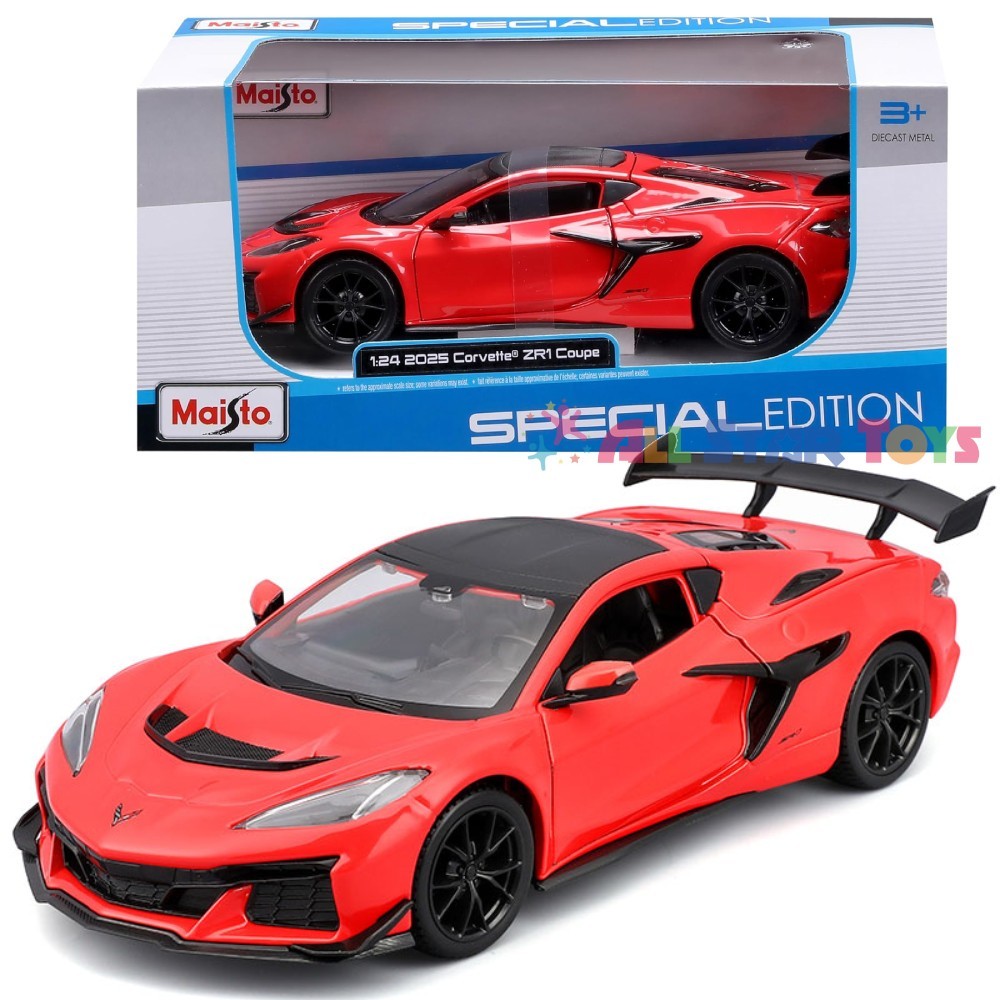 Maisto 1:24 Scale 2025 Chevrolet Corvette C8 ZR1 Diecast Model Car RED 32927