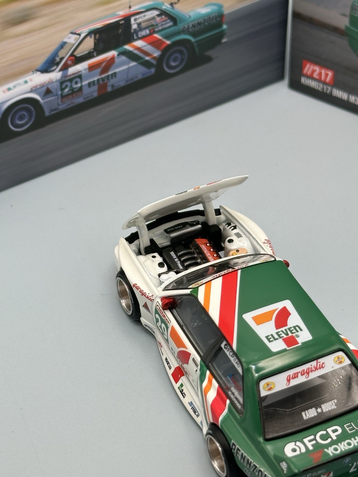 Kaido House x Mini GT 1:64 BMW M3 Kaido Works Larry Chen V1 7-Eleven KHMG217