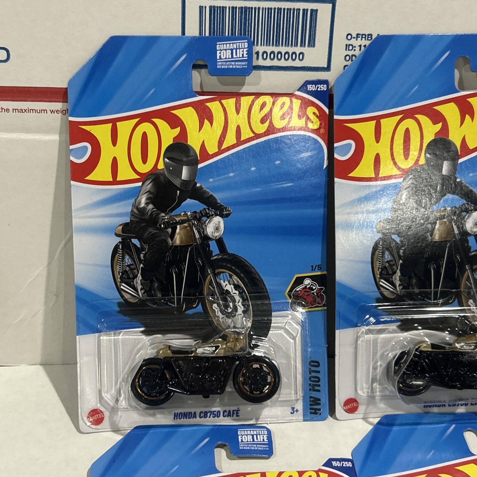 Lot of 4 NEW 2025 Hot Wheels Kroger Exclusive HONDA CB750 CAFE Motorcycles Card