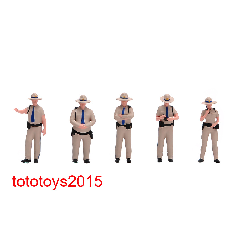 1/64 1/87 1/72 US Patrol Police Men Lady Scene Miniature Figures Doll Model Toy
