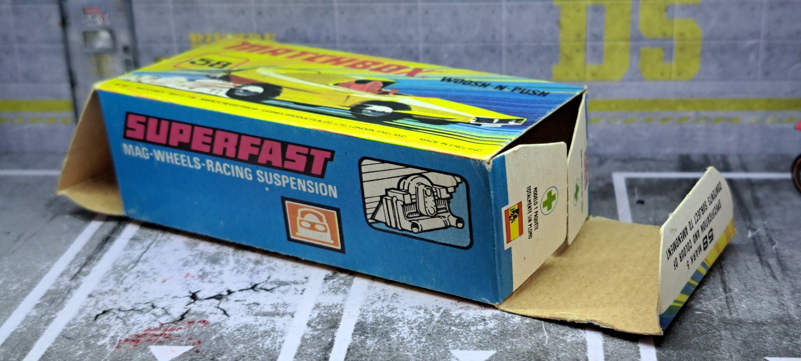 MATCHBOX No. 58 WOOSH-N-PUSH IN OB LESNEY ENGLAND