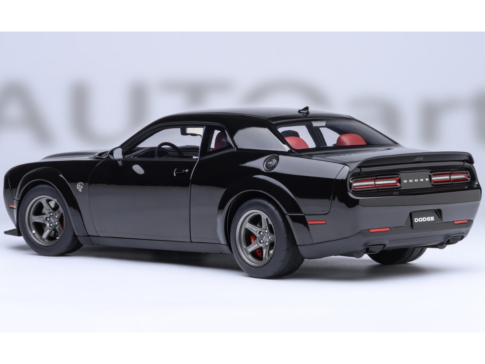 2023 DODGE CHALLENGER SRT SUPER STOCK PITCH BLACK 1/18 MODEL BY AUTOART 71765
