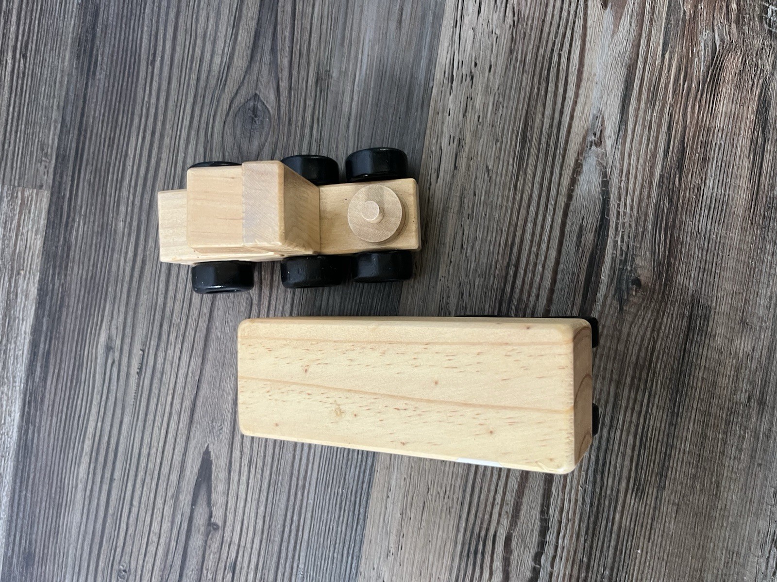 Homer’s Transportation Wooden Semi Truck Toy Trailer Automotive Big Rig Hauler