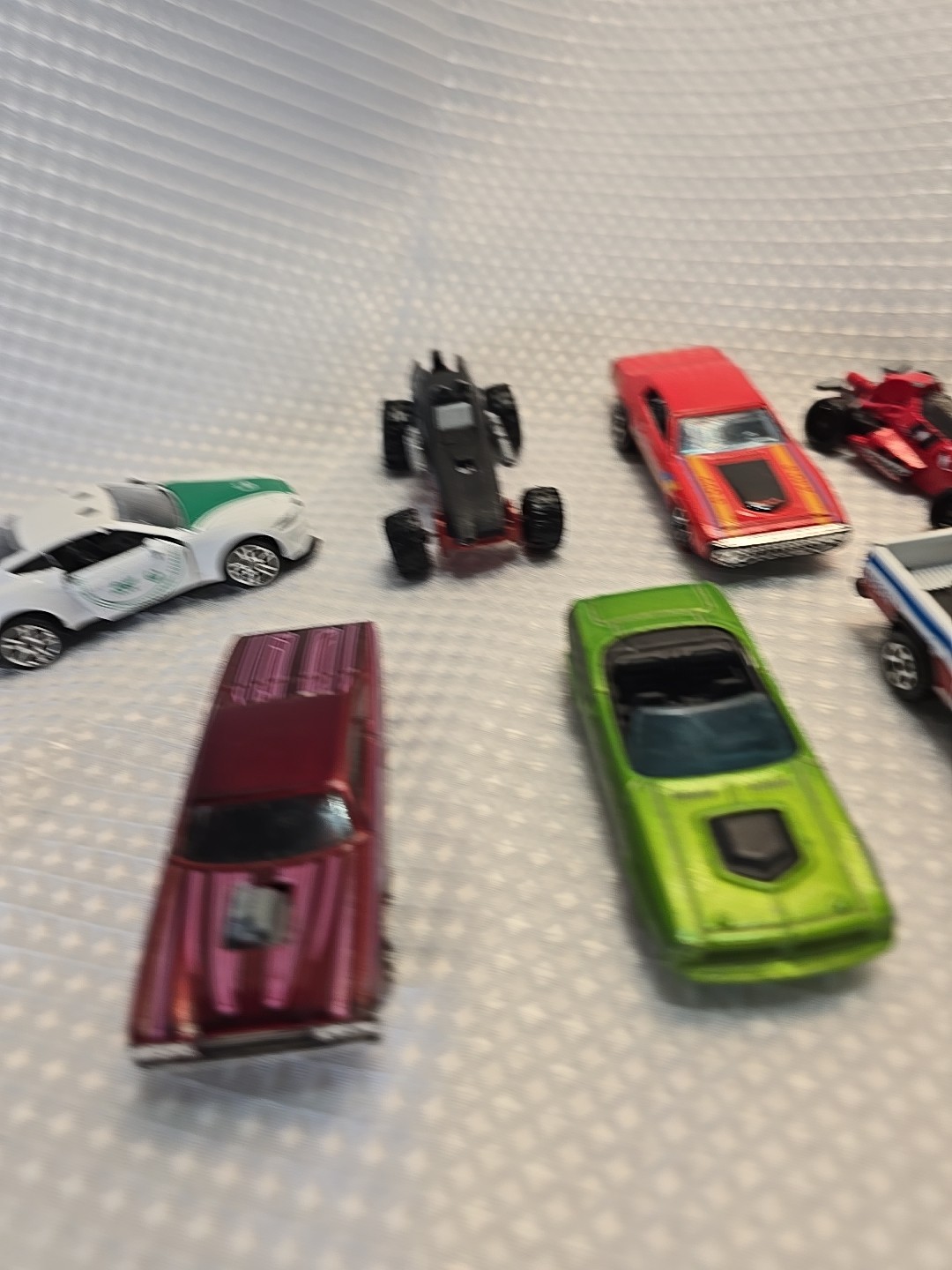 Mixed Lot of (9) Die Cast / Plastic Cars Various Condition and Brands