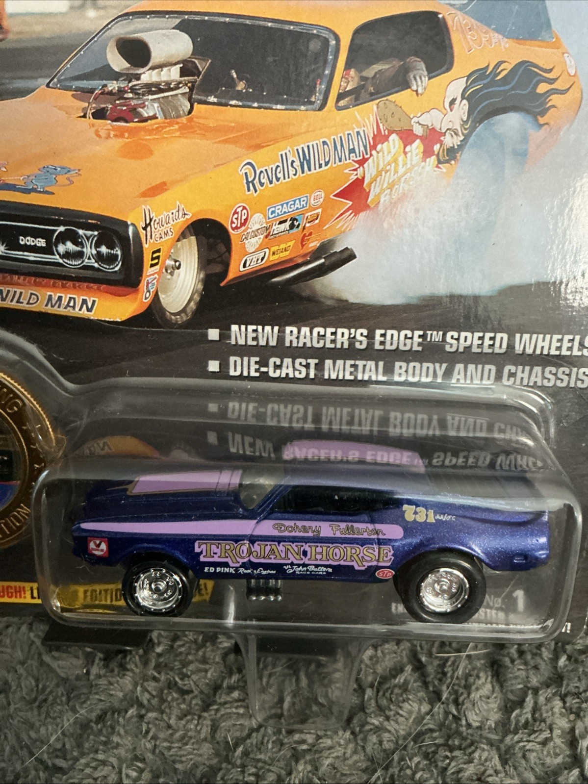 Johnny Lightning Gray Trojan Horse Dragsters U.S.A. Die Cast Car Limited Edition