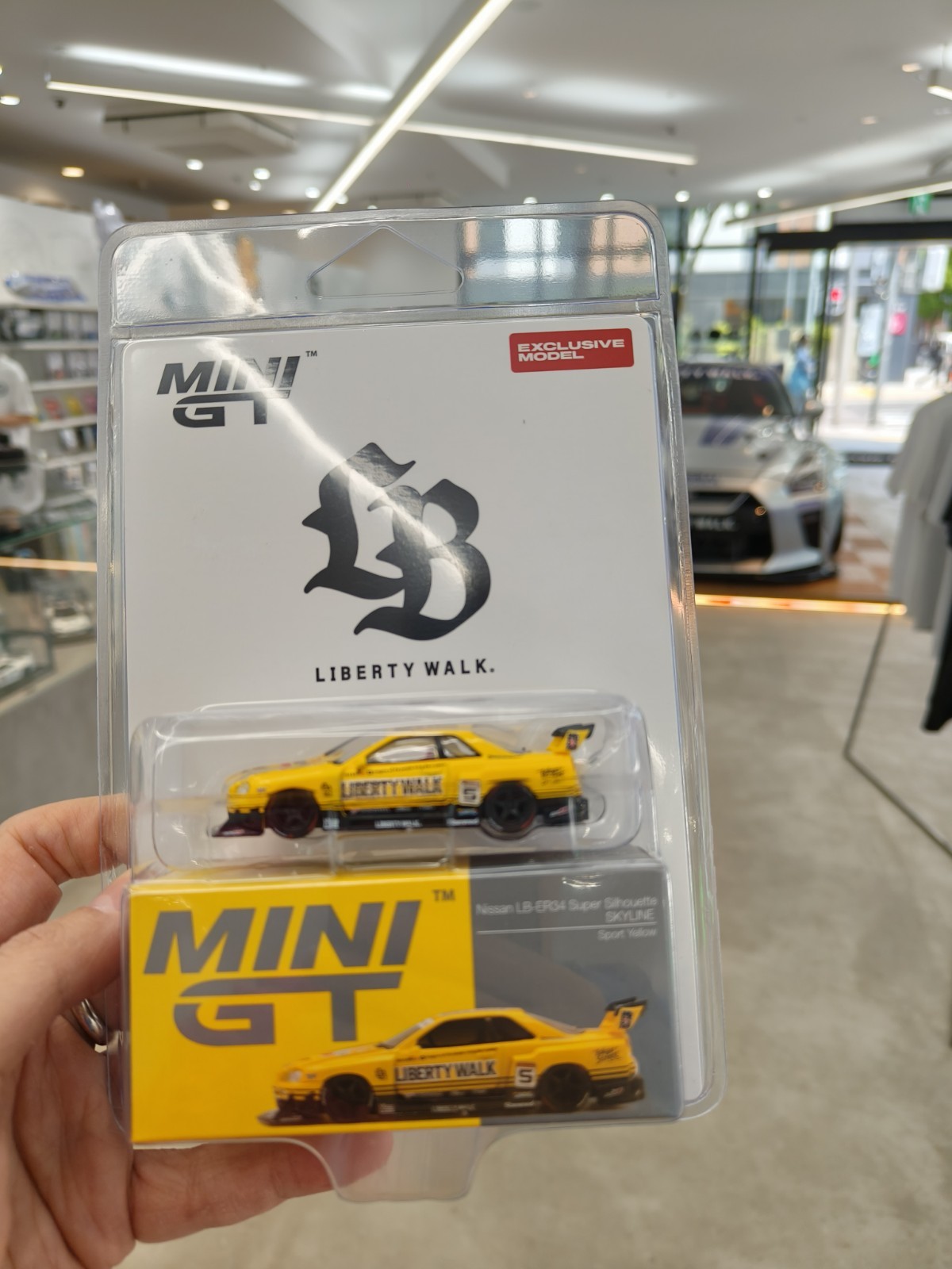 NO TARIFFS MINI GT Nissan LB-ER34 Silhouette Skyline Yellow LBWK Liberty Walk