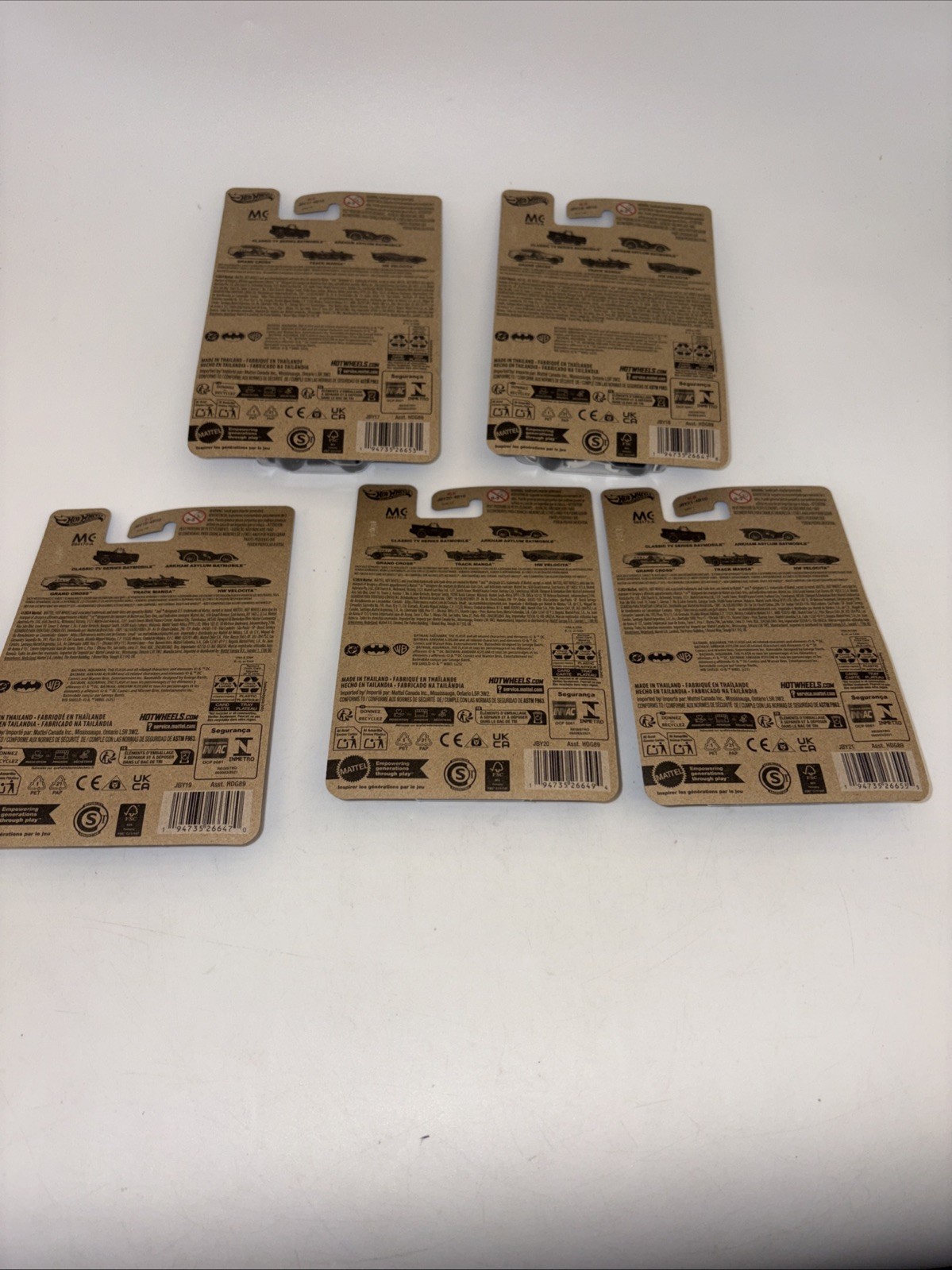 Hot Wheels Silver Series DC/Batman: Set Of 5: 11-15 New Nice