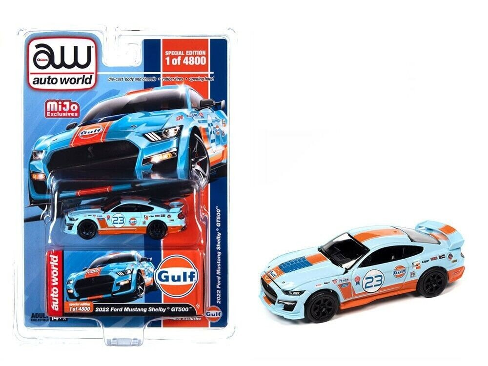 2022 FORD MUSTANG SHELBY GT500 #23 “GULF OIL” MODEL BY AUTO WORLD CP8052