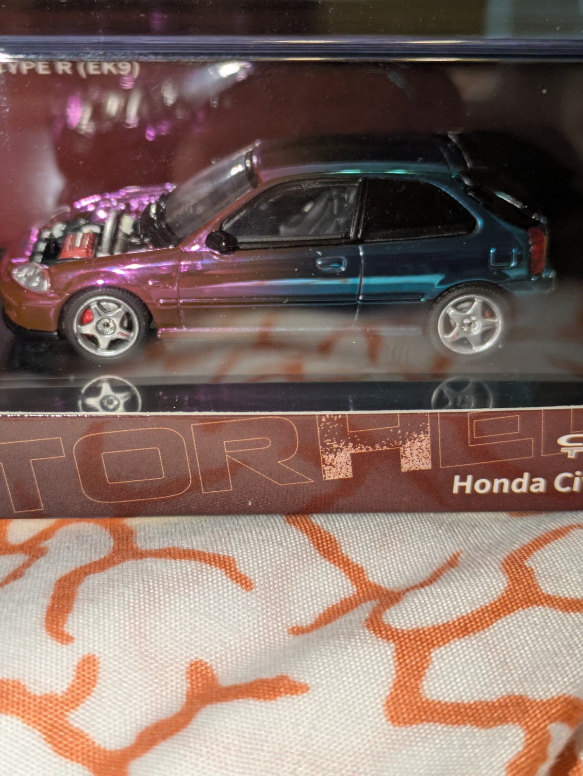 Motorhelix 1:64 Civic Ek9 Custom Chrome Color Diecast