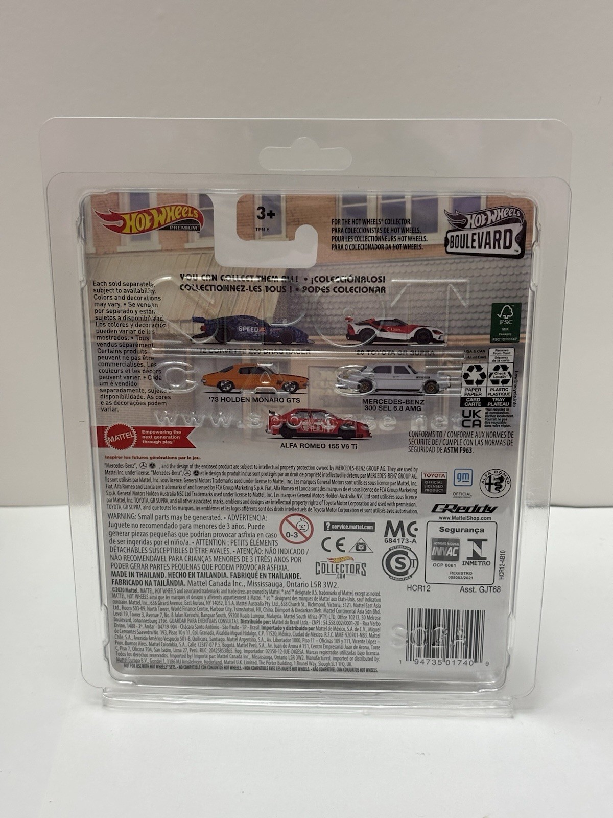 Hot Wheels Boulevard #51 Signed Laughlin ’12 Corvette Z06 Drag Racer (Blue) CASE