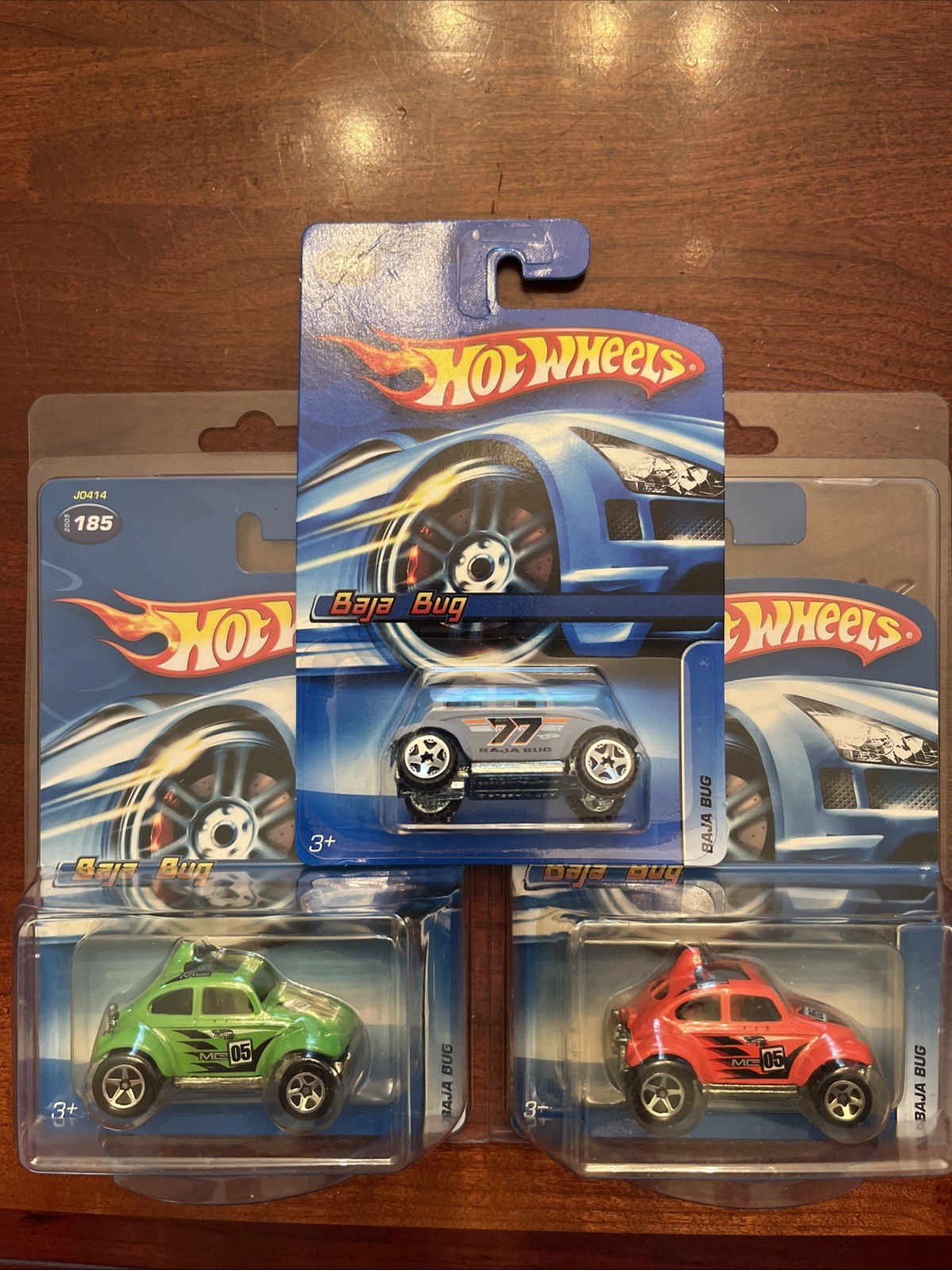 2005 HOT WHEELS BAJA BUG LOT OF 3 VARIOUS #161 #185 GREY,GREEN,ORANGE FREE SHIP