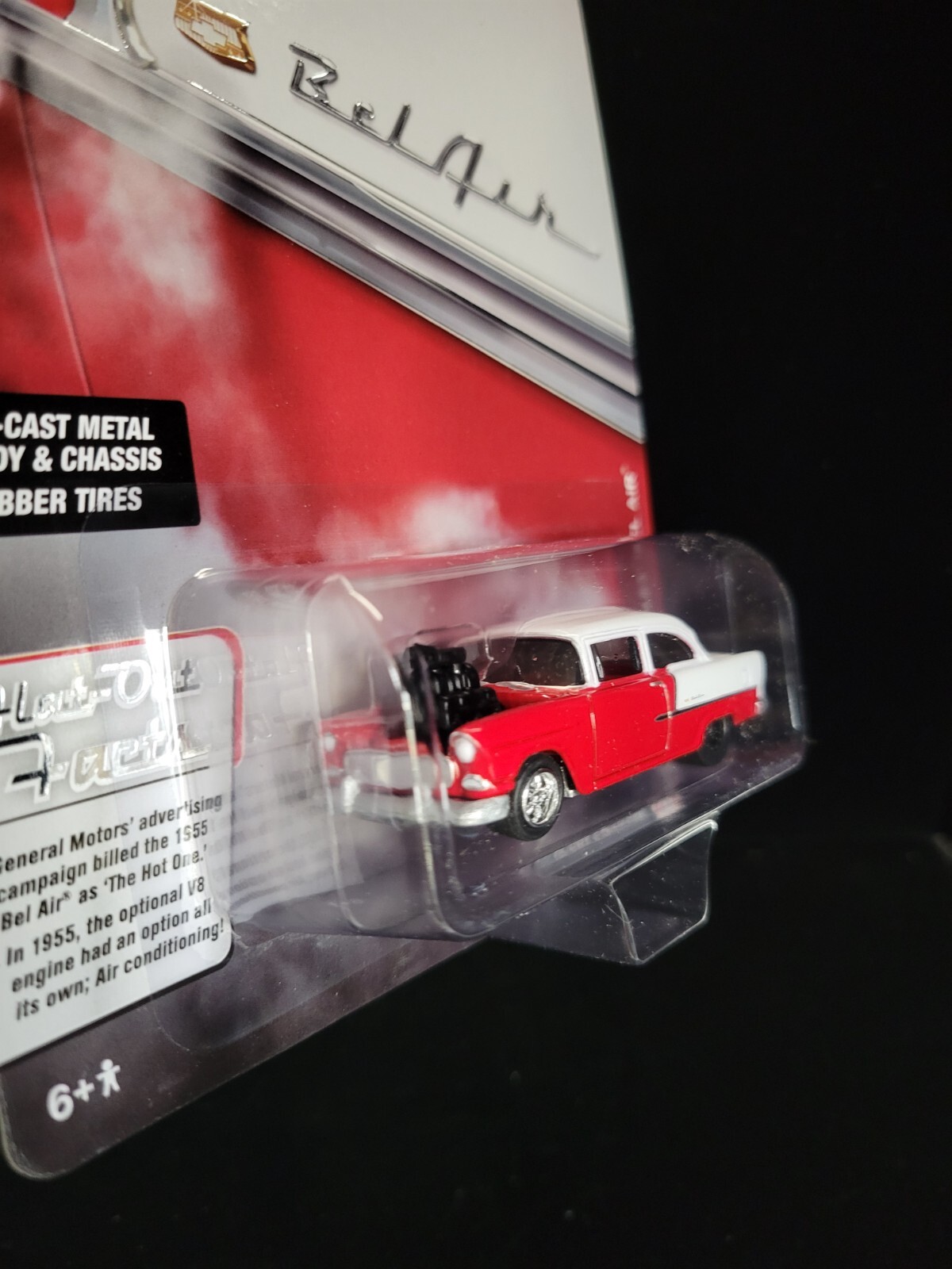 Johnny Lightning HOBBY EXCLUSIVE ’55 Chevy Bel Air 1:64 Diecast (RED/WHITE) 408