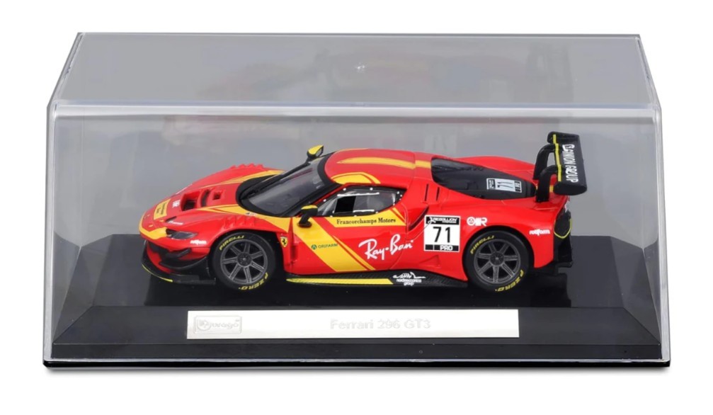 Bburago FERRARI 296 GT3 #71 “Francorchamps” (2022) 1/43 Diecast New Sealed HTF