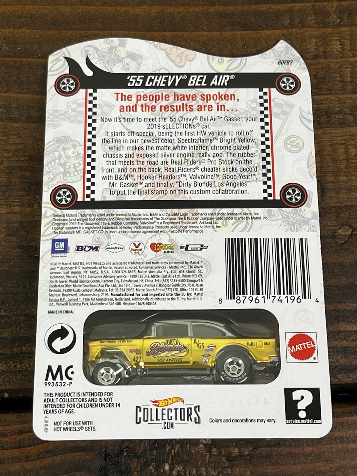 Hot Wheels RLC 2019 Selections Series ’55 Chevy Bel Air Dirty Blonde Gasser