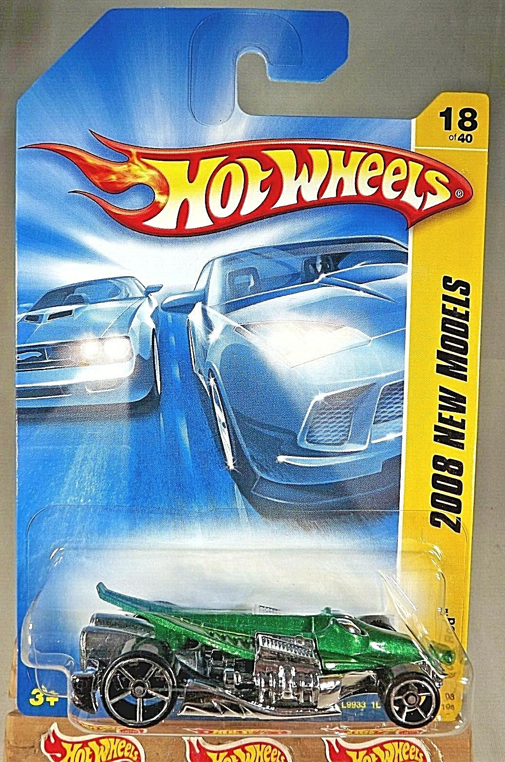 2008 Hot Wheels #18 New Models 18/40 CROC ROD Green-Chrome w/Chrome OH5 Spokes