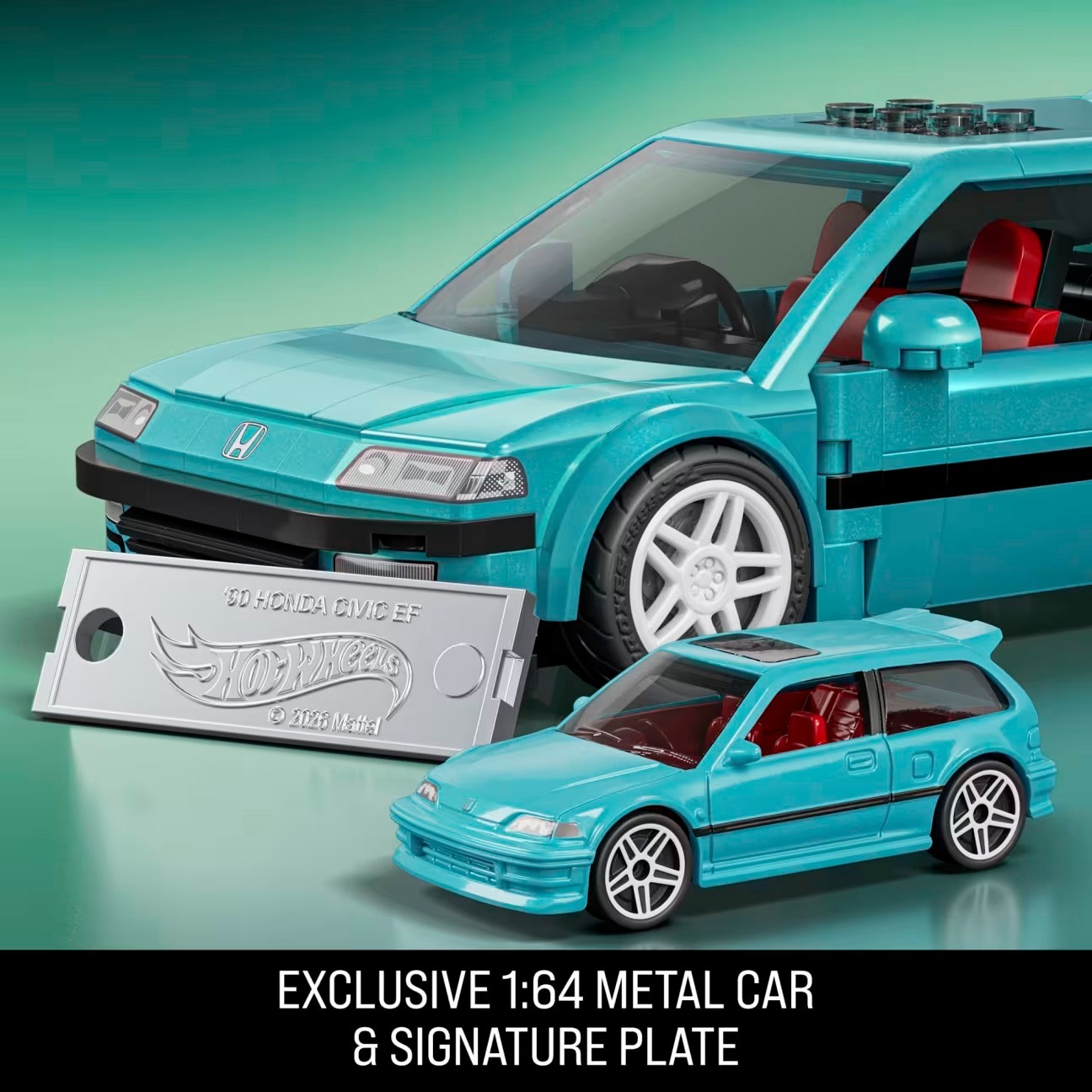 Mattel Brick Shop Hot Wheels Speed Series Custom ’90 Honda Civic EF Building Set