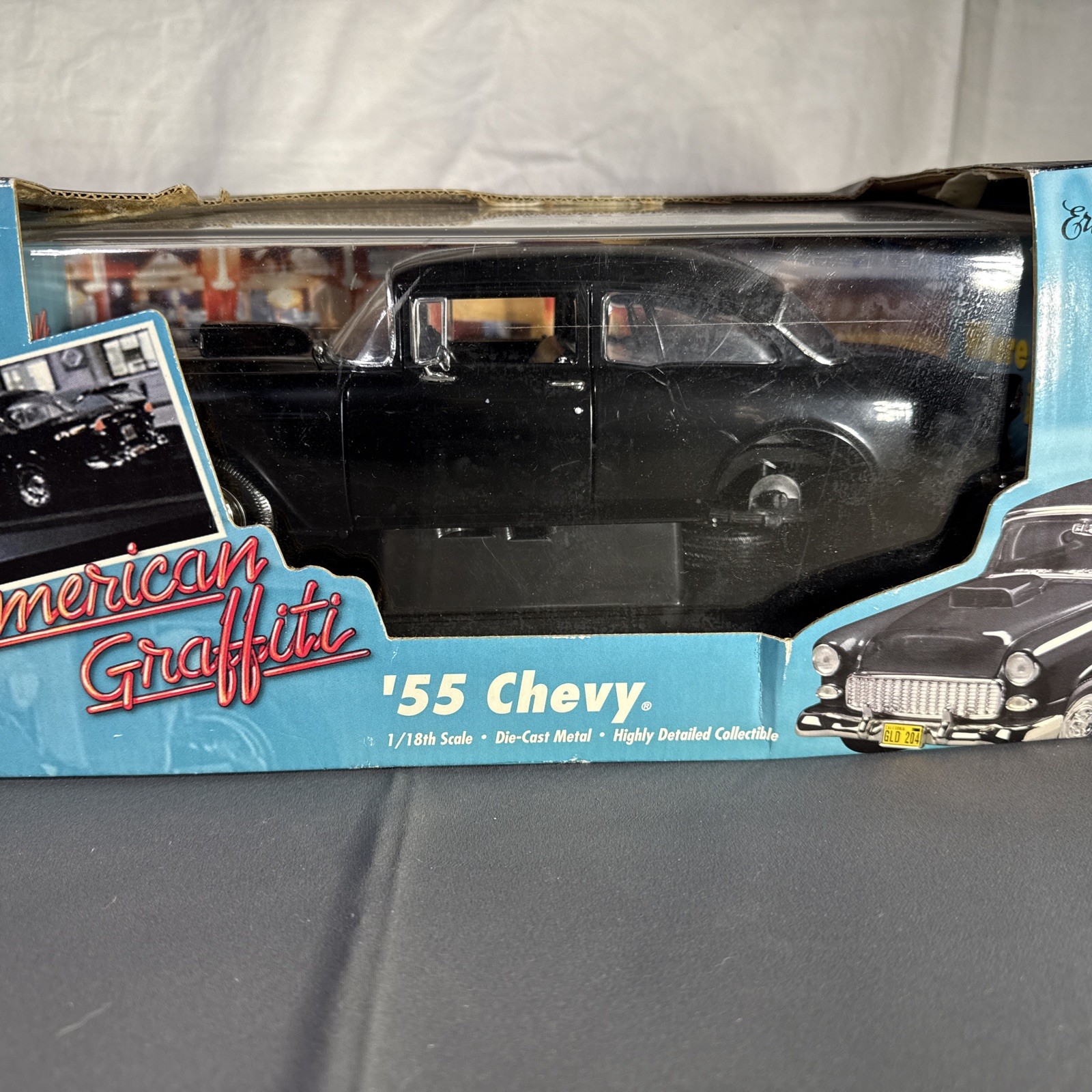 55 Chevy American Graffiti 1:18 Scale AMERICAN MUSCLE ERTL Die Cast NEW MIB