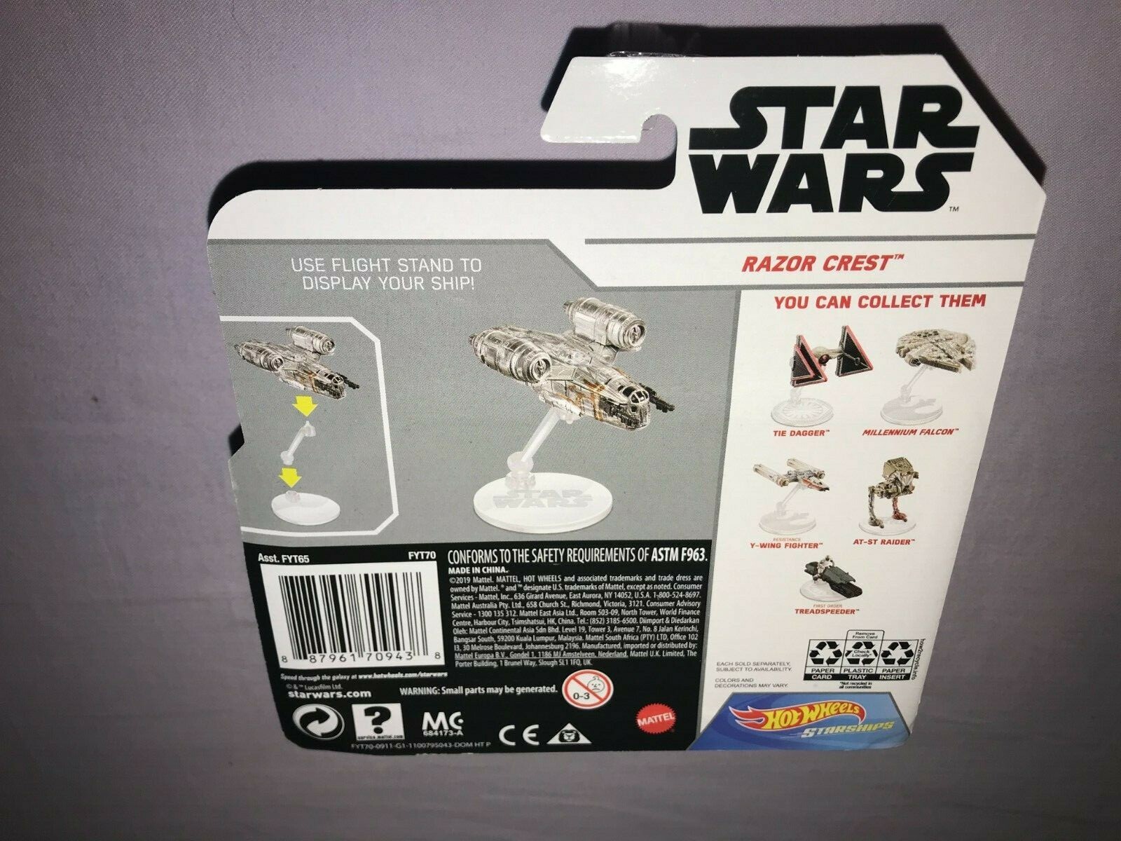 Hot Wheels Star Wars STARSHIPS THE CHILD HOVER PRAM & RAZOR CREST MANDALORIAN