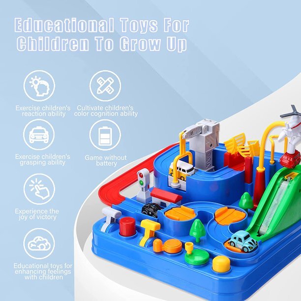 Adventure Race Car Track Kids Toys for 3 4 5 6 Year Old Boys Girls