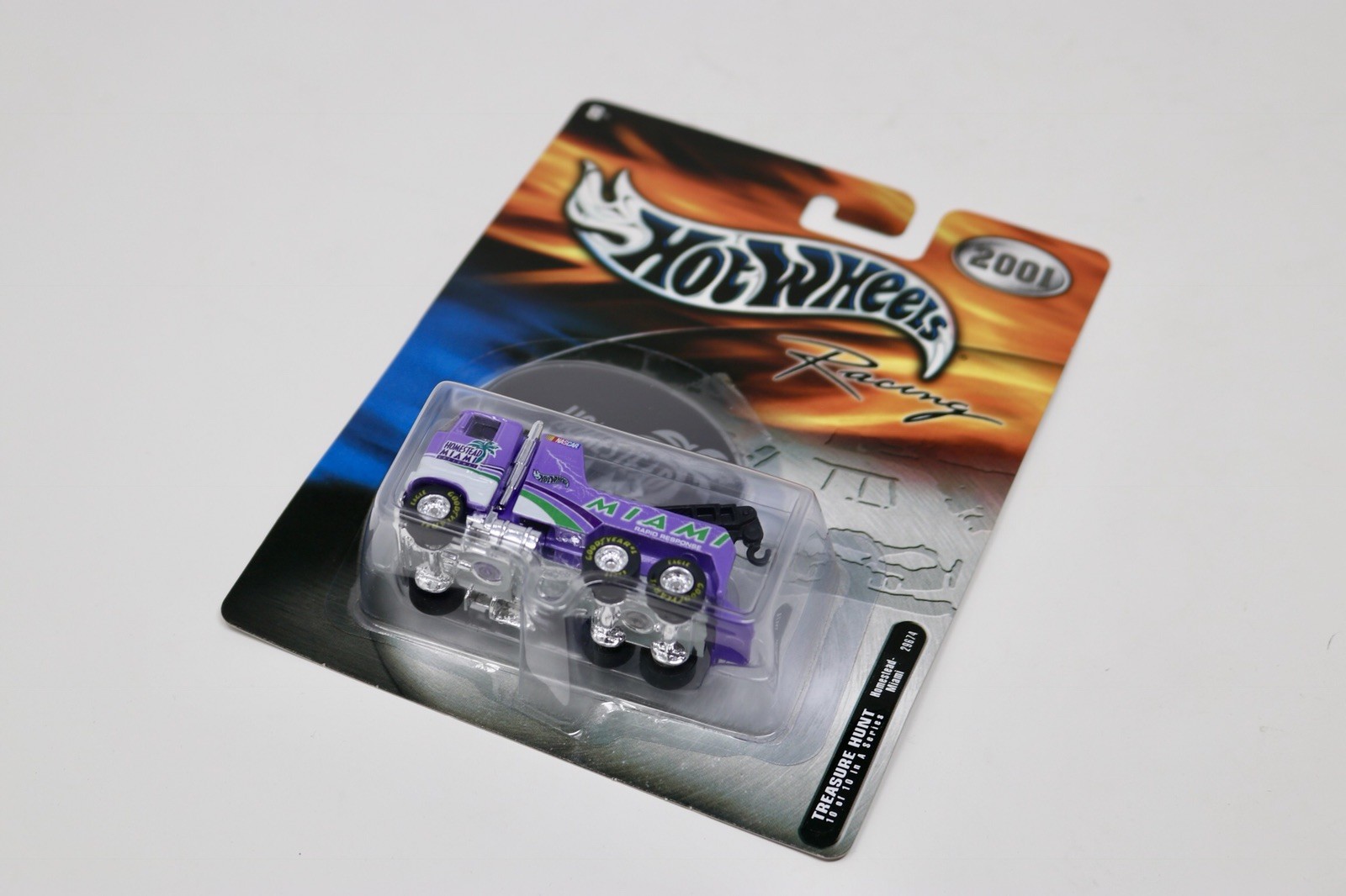 Hot Wheels Treasure Hunt Rig Wrecker NASCAR Homestead Miami 2001 Super T-Hunt