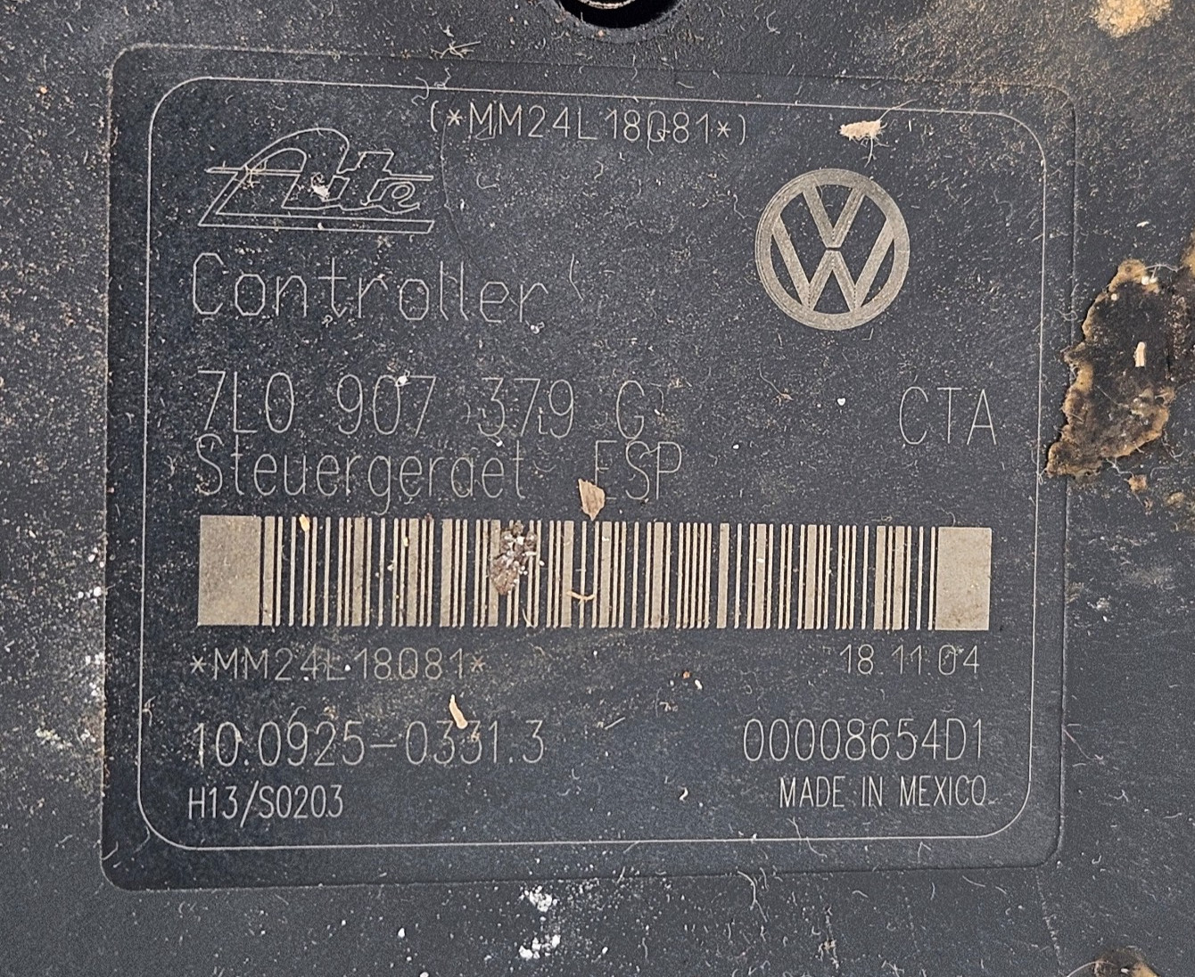 VW 7L0614111H ABS MODULE 7L0907379G 10020402634 10092503313 WARRANTY