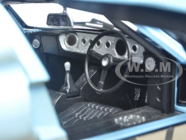 1966 FORD GT-40 MK II #1 LIGHT BLUE (DIRTY) 1/18 BY SHELBY COLLECTIBLES SC405