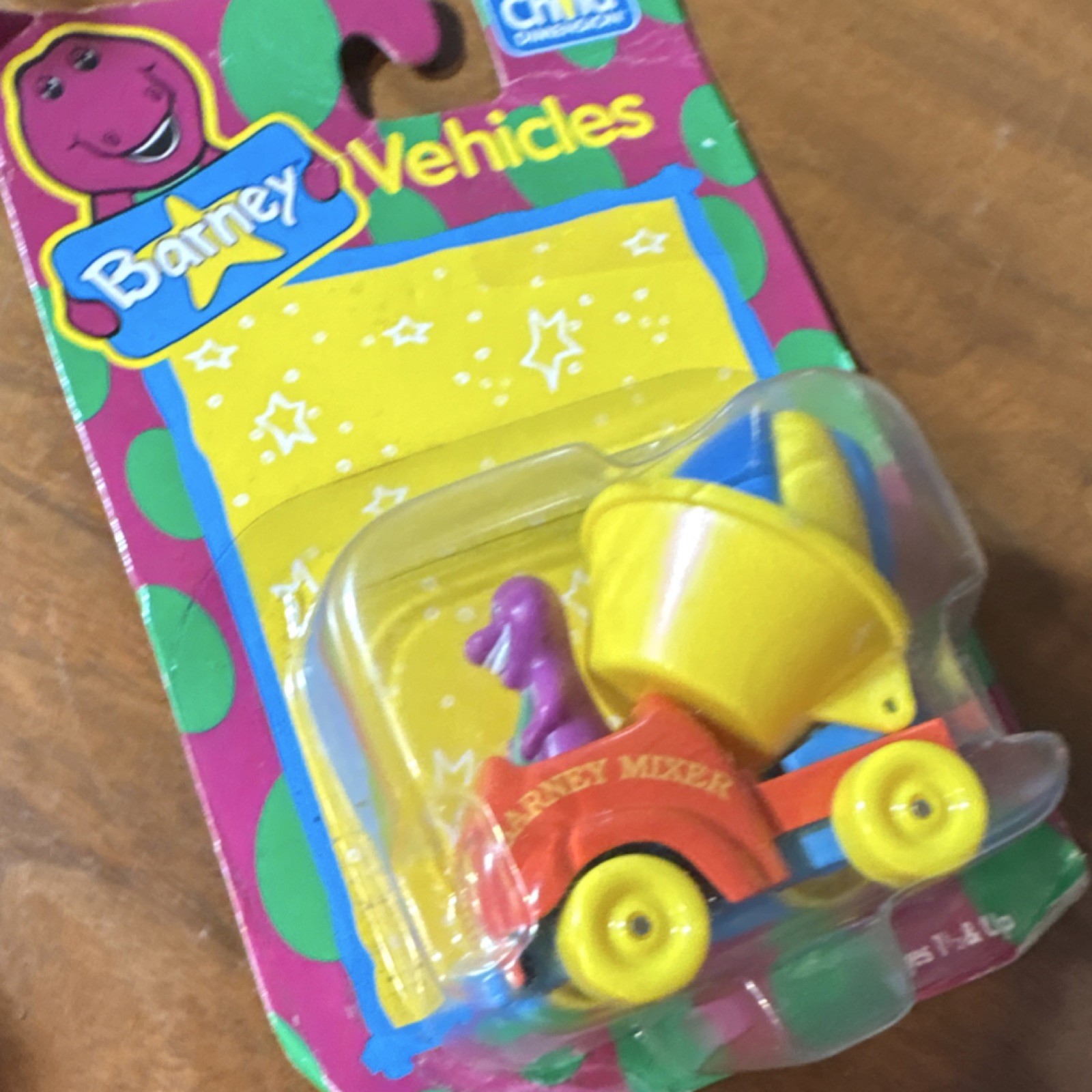 Child Dimension Barney Diecast Cement Mixer Yellow Red Ages 3+