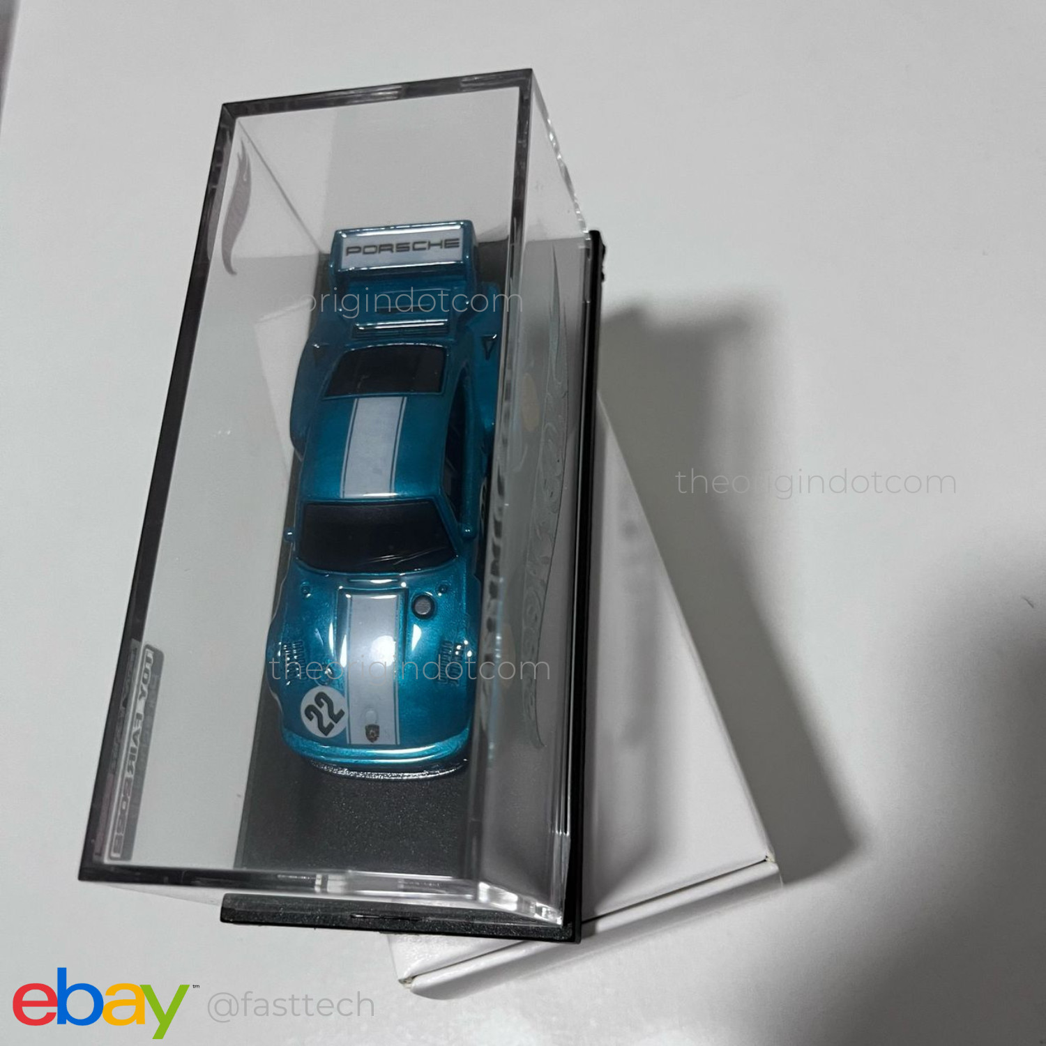 Hot Wheels Porsche 935 Toy Fair 2022 Custom Candy Blue w/ Display Case