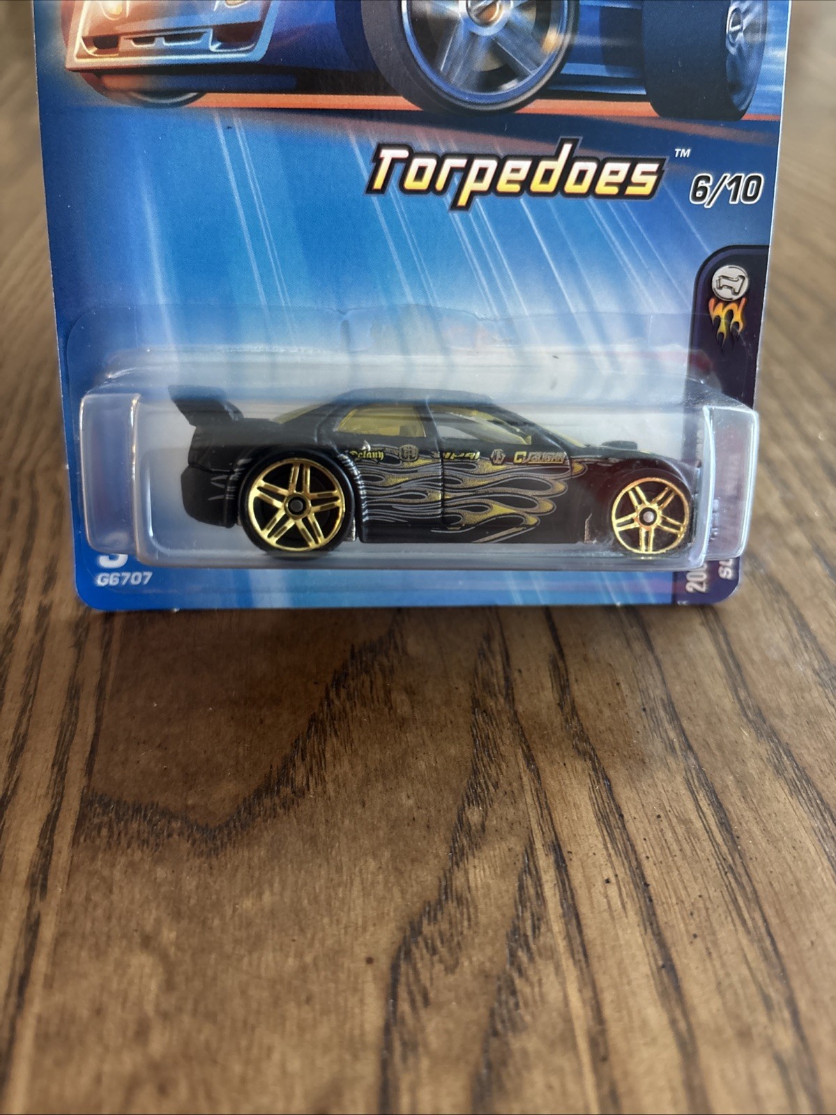 2005 Hot Wheels First Editions Torpedoes 6/10 Subaru WRX Black Body Gold Pr5