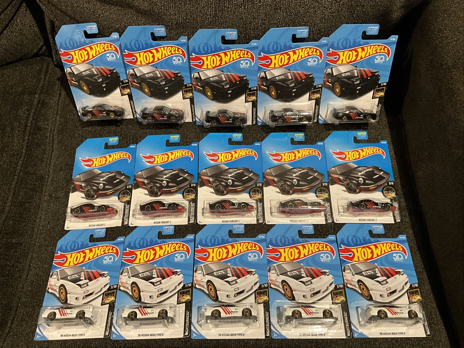 Hot Wheels Nightburnerz ’96 Nissan 180SX Type X, Nissan Fairlady Z Advan Lot 15