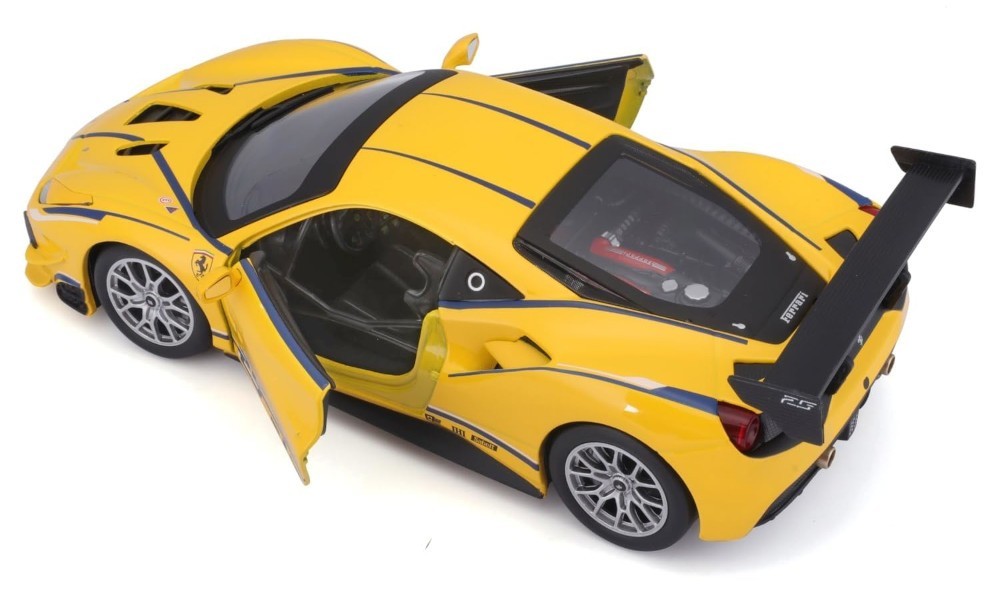 2016 Ferrari 488 challenge #25 1/24 Scale Diecast Model Bburago – YELLOW w/ BOX