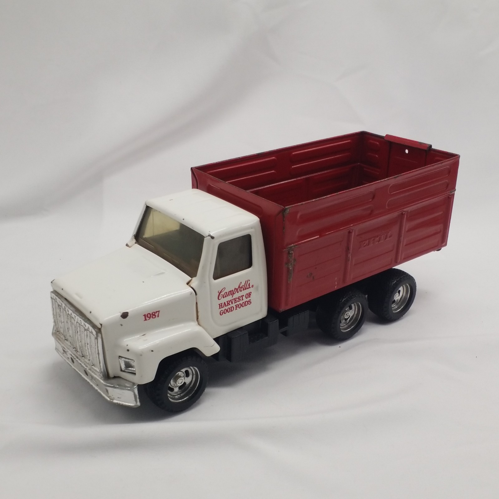 VTG 1987 ERTL Campbells Soup Truck Pressed Steel International Grain Dump Toy