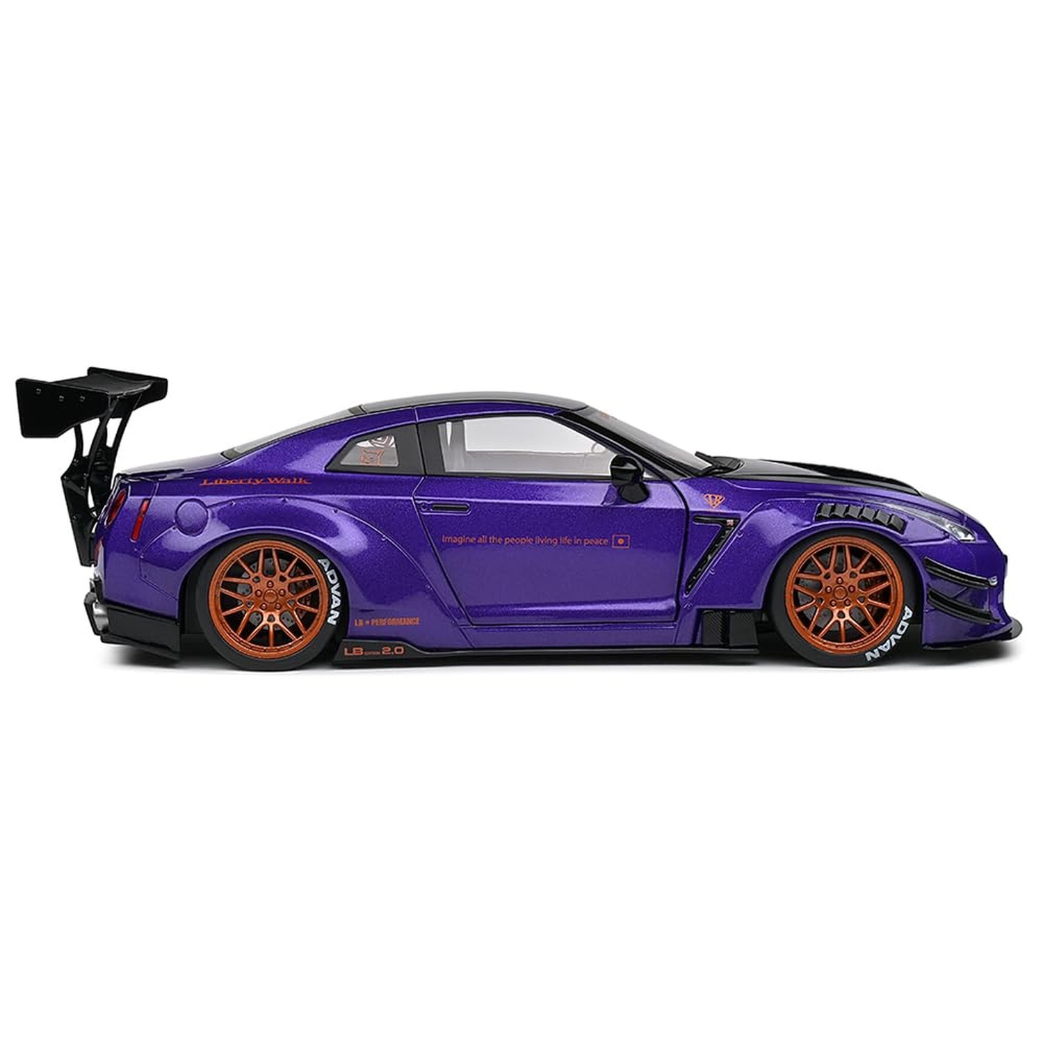 Solido 1:18 Scale Diecast – Nissan GT-R (R35) W/Liberty Walk Body Kit 2.0 Pur…