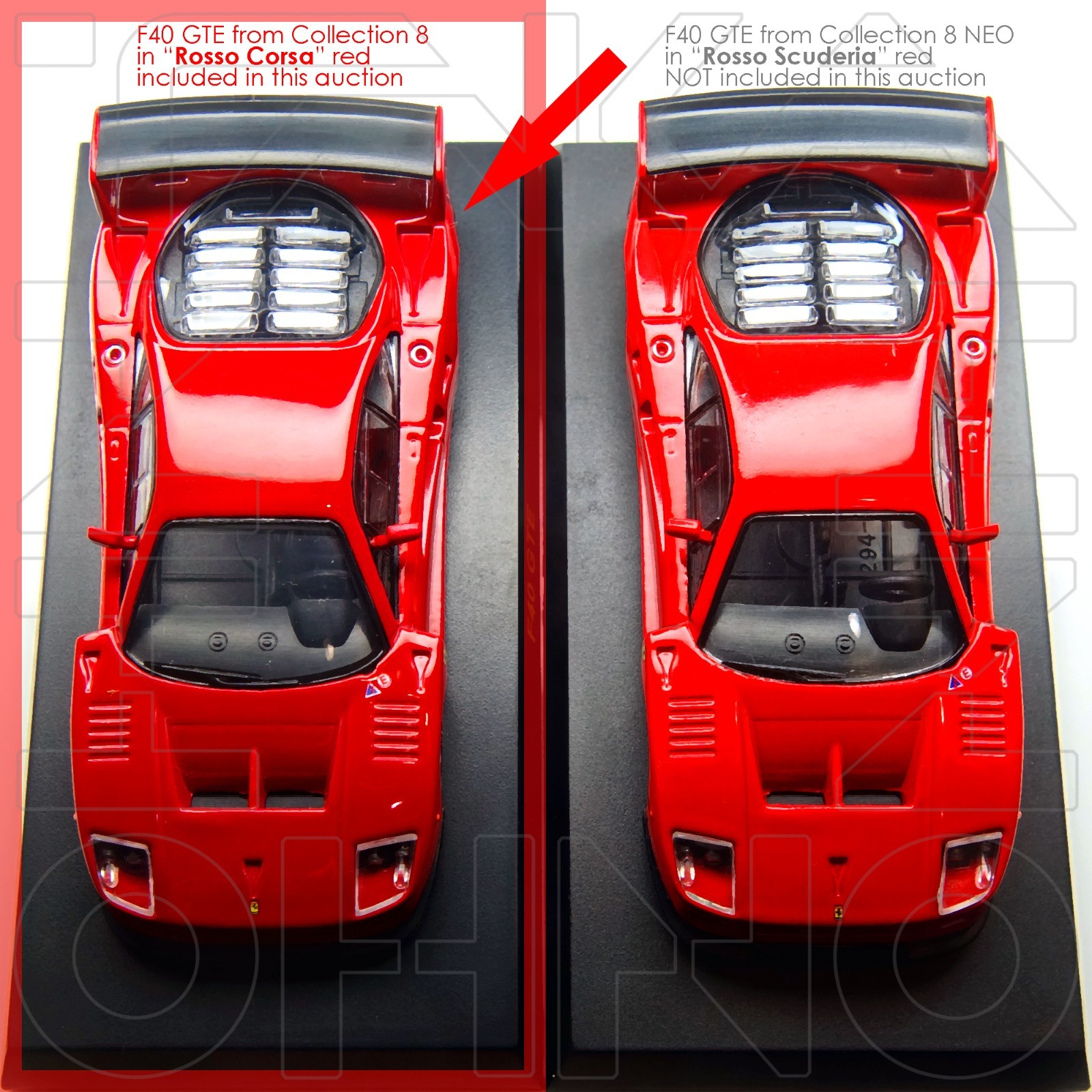 Ferrari F40 GTE 1995 KYOSHO 1:64 Collection 8 Rosso Corsa Red Pininfarina USED