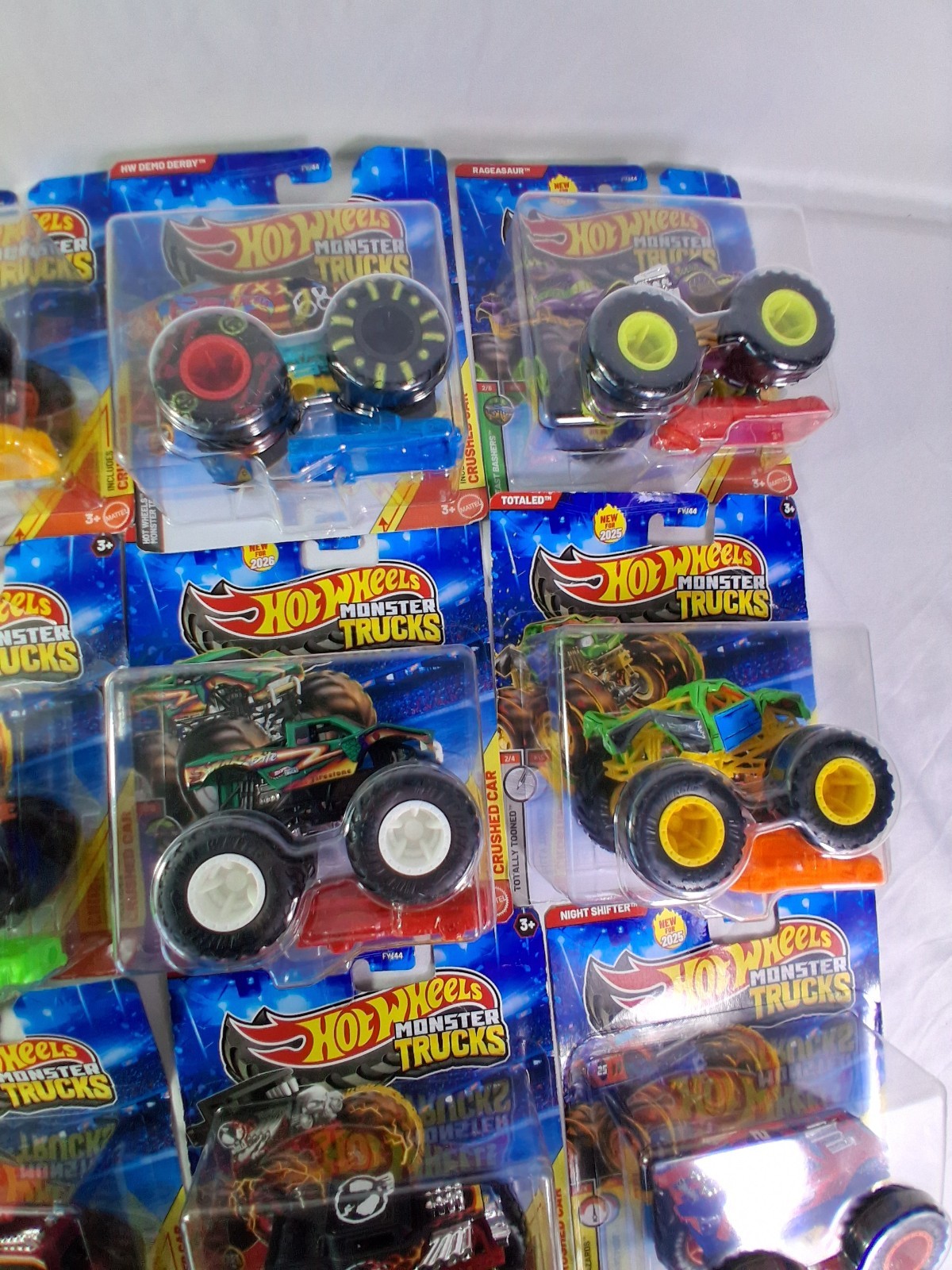 Lot of 12 Hot Wheels Monster Trucks Sealed Bone Shaker Fire Dept Camaro SS…
