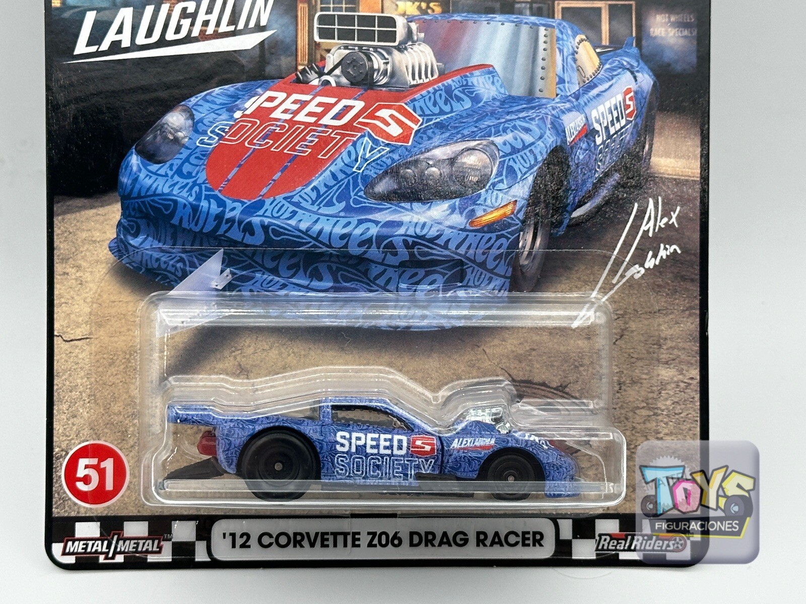 Hot Wheels ’12 Corvette Z06 Drag Racer Car Boulevard# 51 Chevy Laughlin 2022