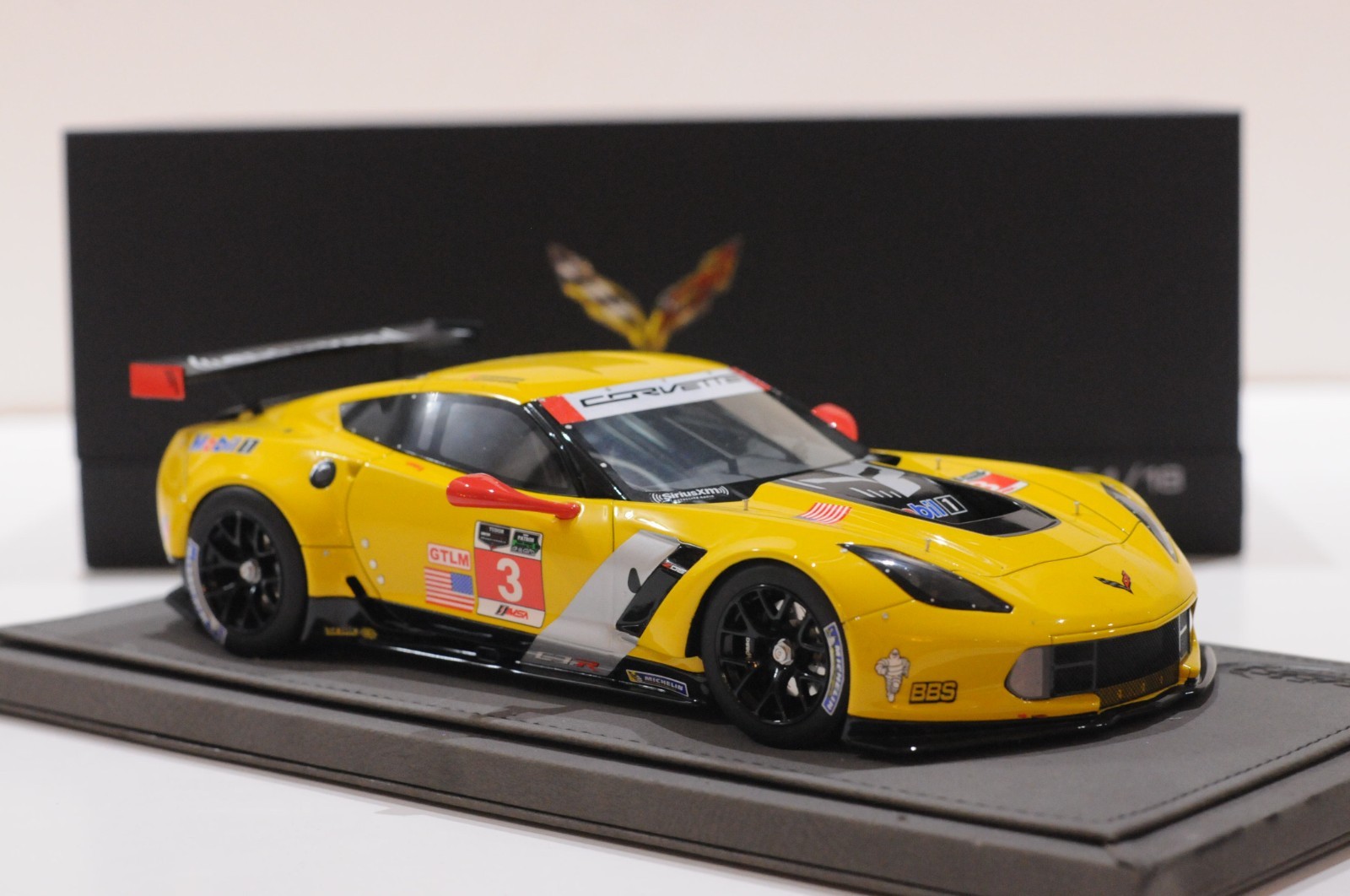 BBR CHEVROLET CORVETTE C7.R DETROIT 2014 PRESS VERSION SCALE 1:18 LIMITED 1 OF 1