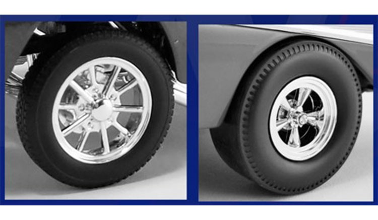 ACME 1:18 Scale Drag Wheel and Tire Set – A1807019W