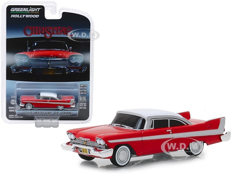 1958 PLYMOUTH FURY “CHRISTINE – EVIL VERSION” 1/64 DIECAST BY GREENLIGHT 44840 B