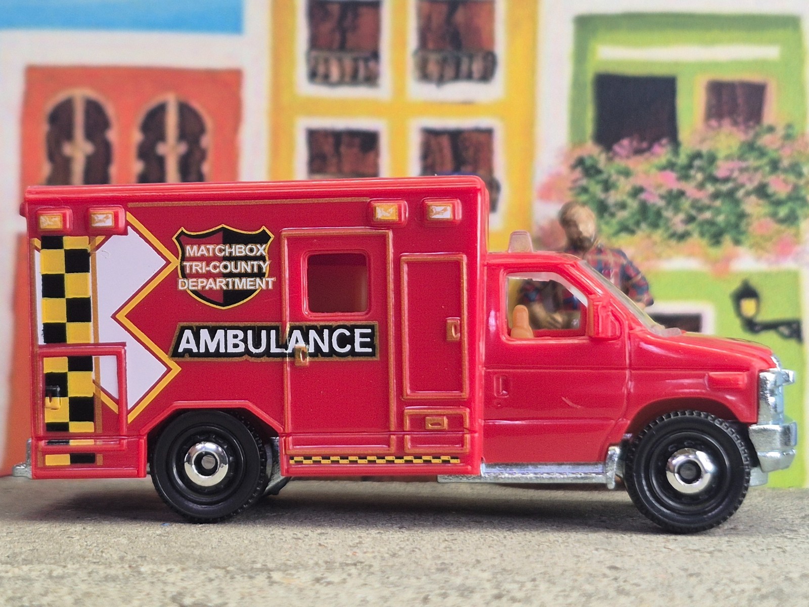 ’26 MATCHBOX 2009 FORD E-350 AMBULANCE LOOSE 1:64 SCALE RESCUE SERIES