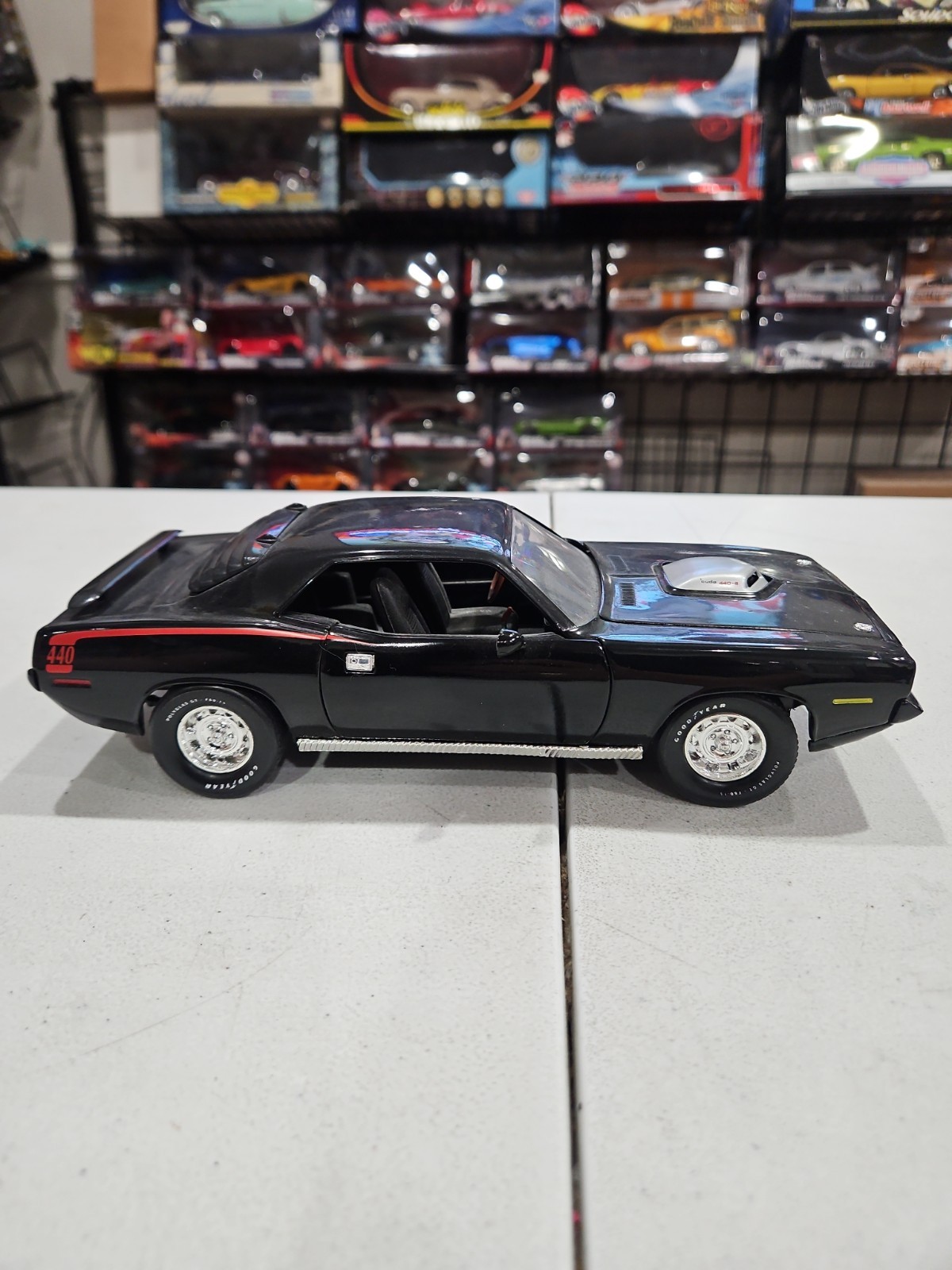 Loose 1/18 Ertl American Muscle 1970 Cuda 440-6 Black VG Condition Coll. Ediion
