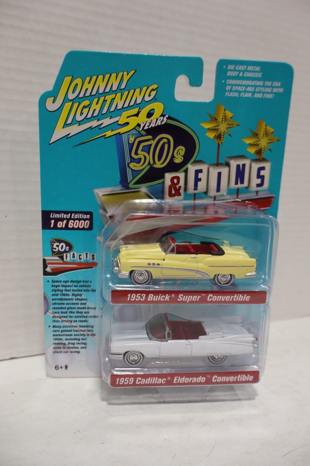 JOHNNY LIGHTNING 2 Pack 1953 BUICK SUPER and 1959 Cadillac Eldorado Convertible