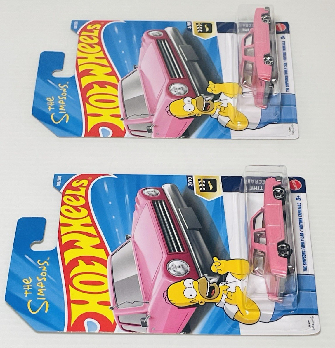 The Simpsons Family Car 2 Pink Cars 2026 Hot Wheels Screen Time NEW Sealed.