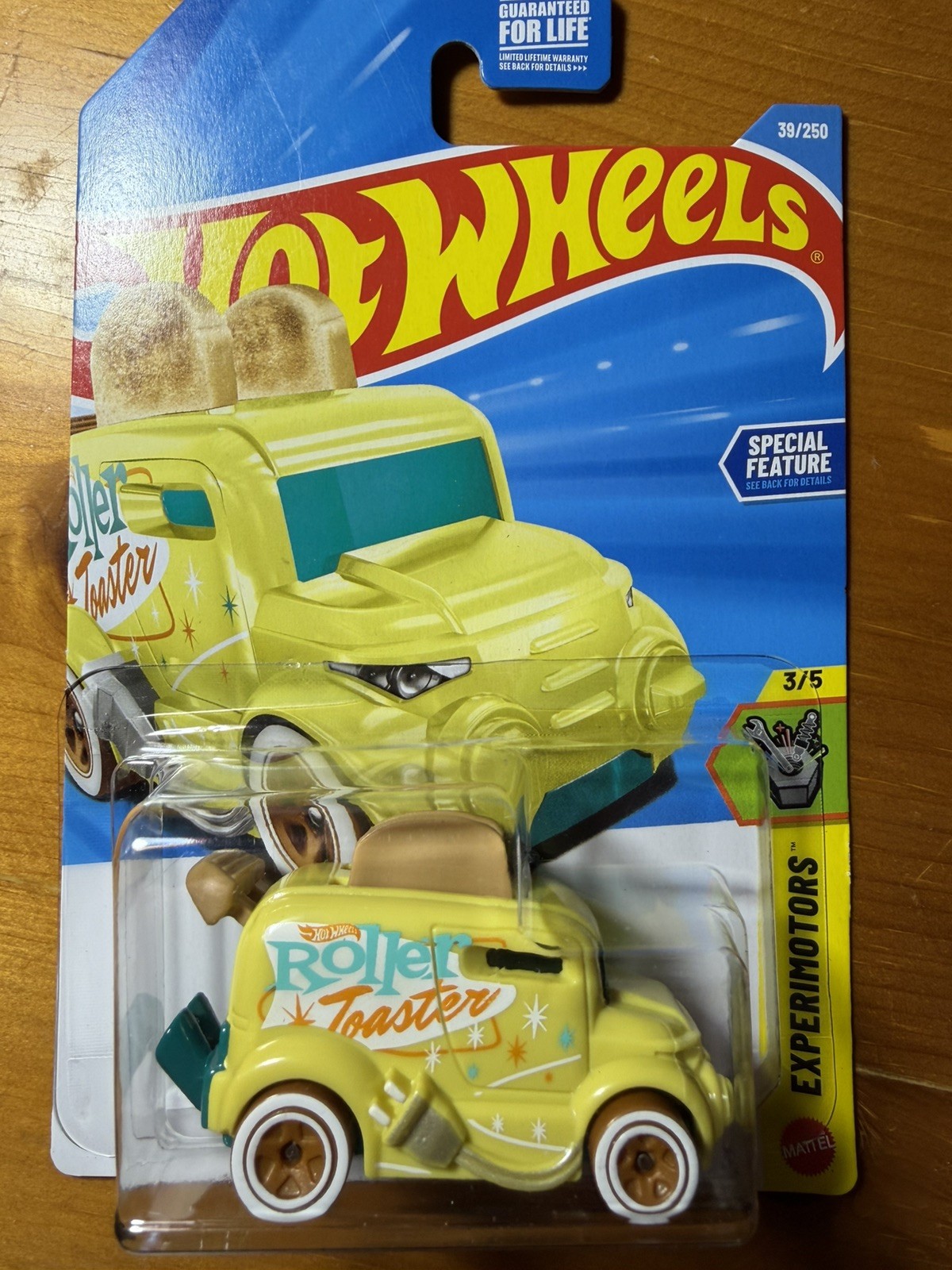 2025 Hot Wheels Roller Toaster Experimotors Yellow Diecast Car Special Feature