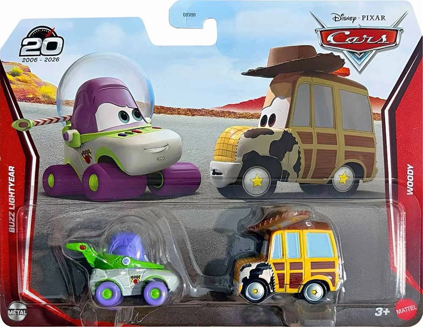 DISNEY PIXAR CARS 20th Anniversary BUZZ WOODY TOY STORY 2026 2 PACK