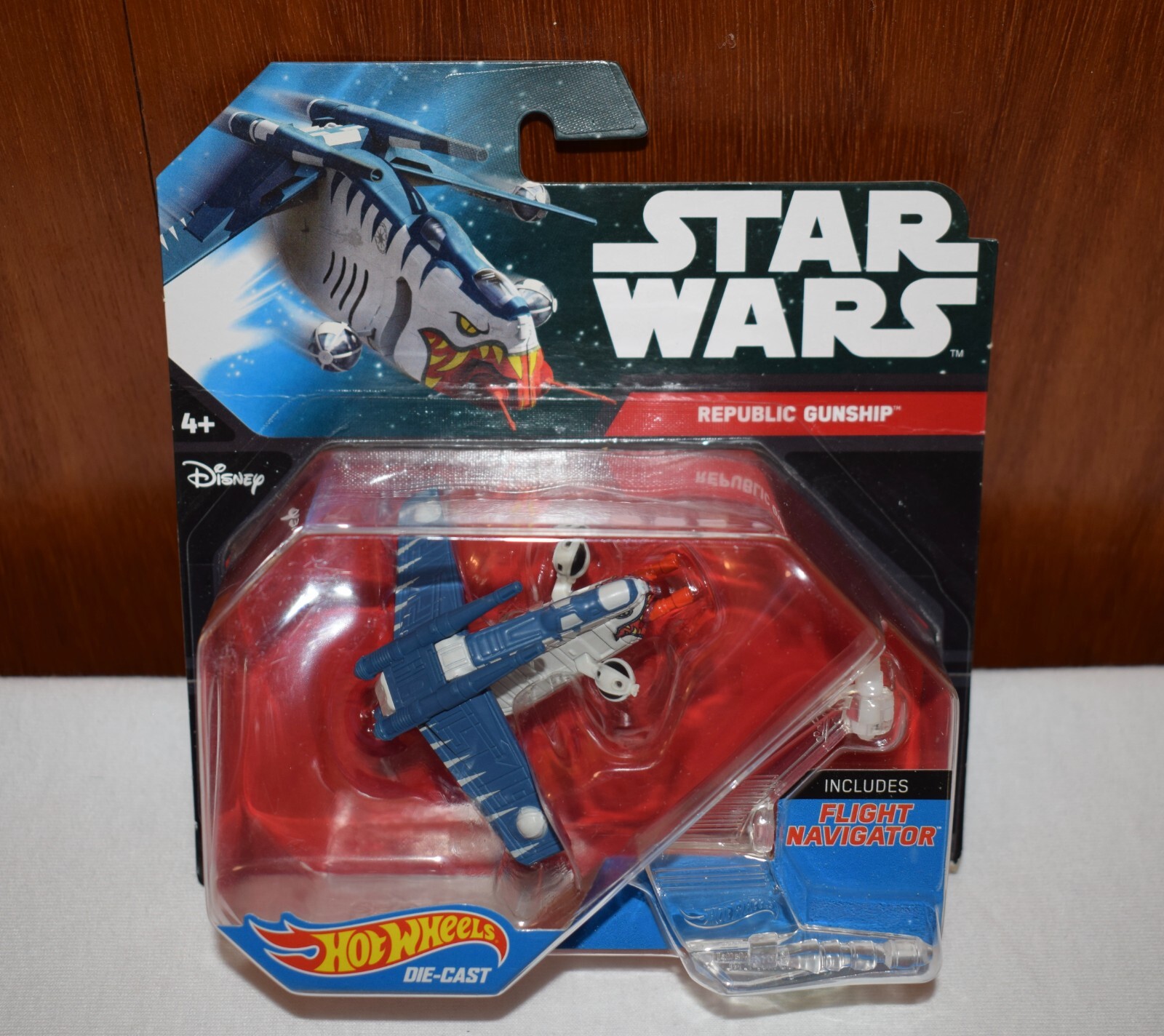 Hot Wheels Star Wars “Republic Gunship ” Diecast Metal Model With Stand ~ US14#7