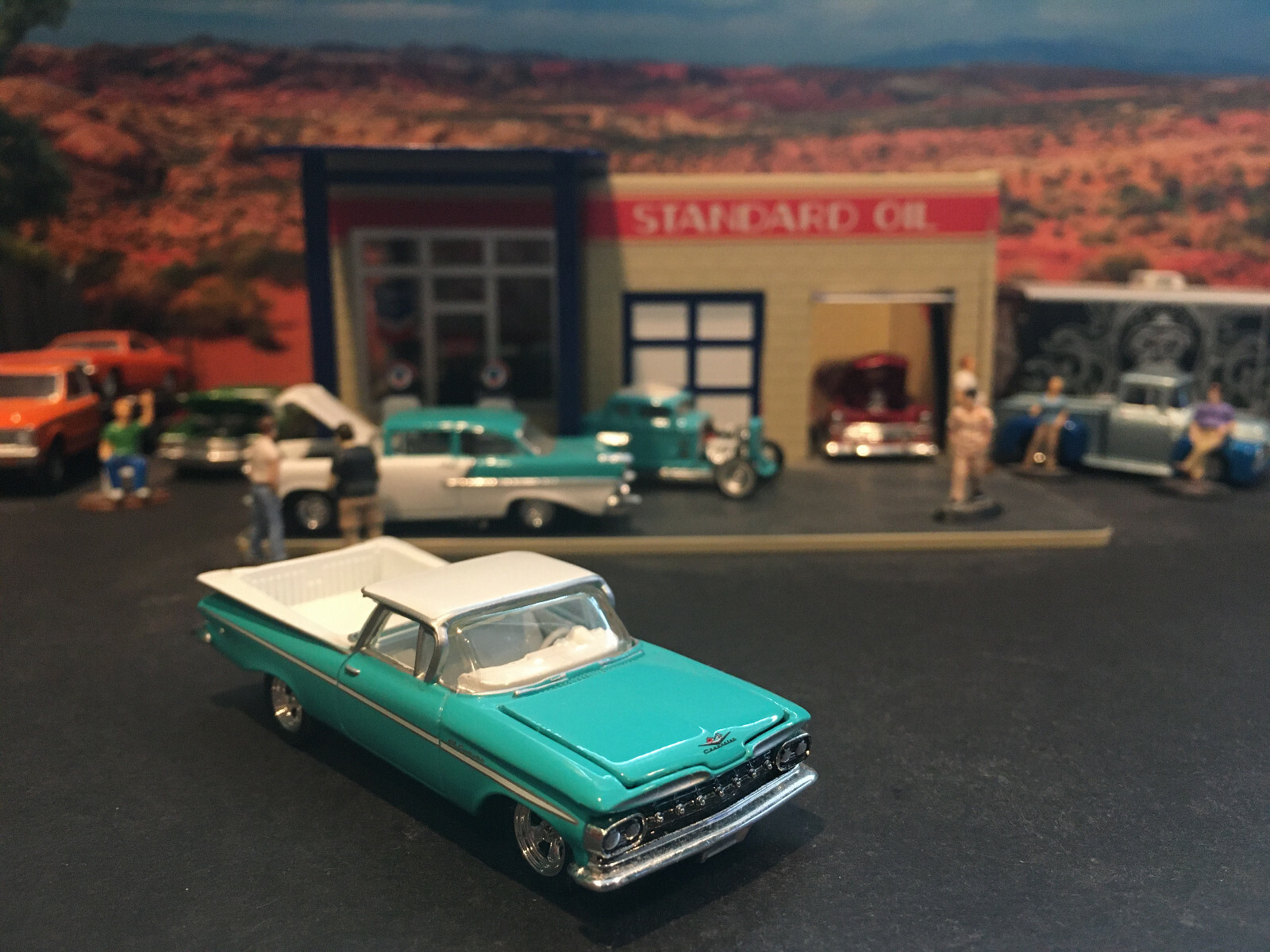 1:64 Hot Wheels Limited Edition 1959 59 Chevy El Camino Light Blue and White