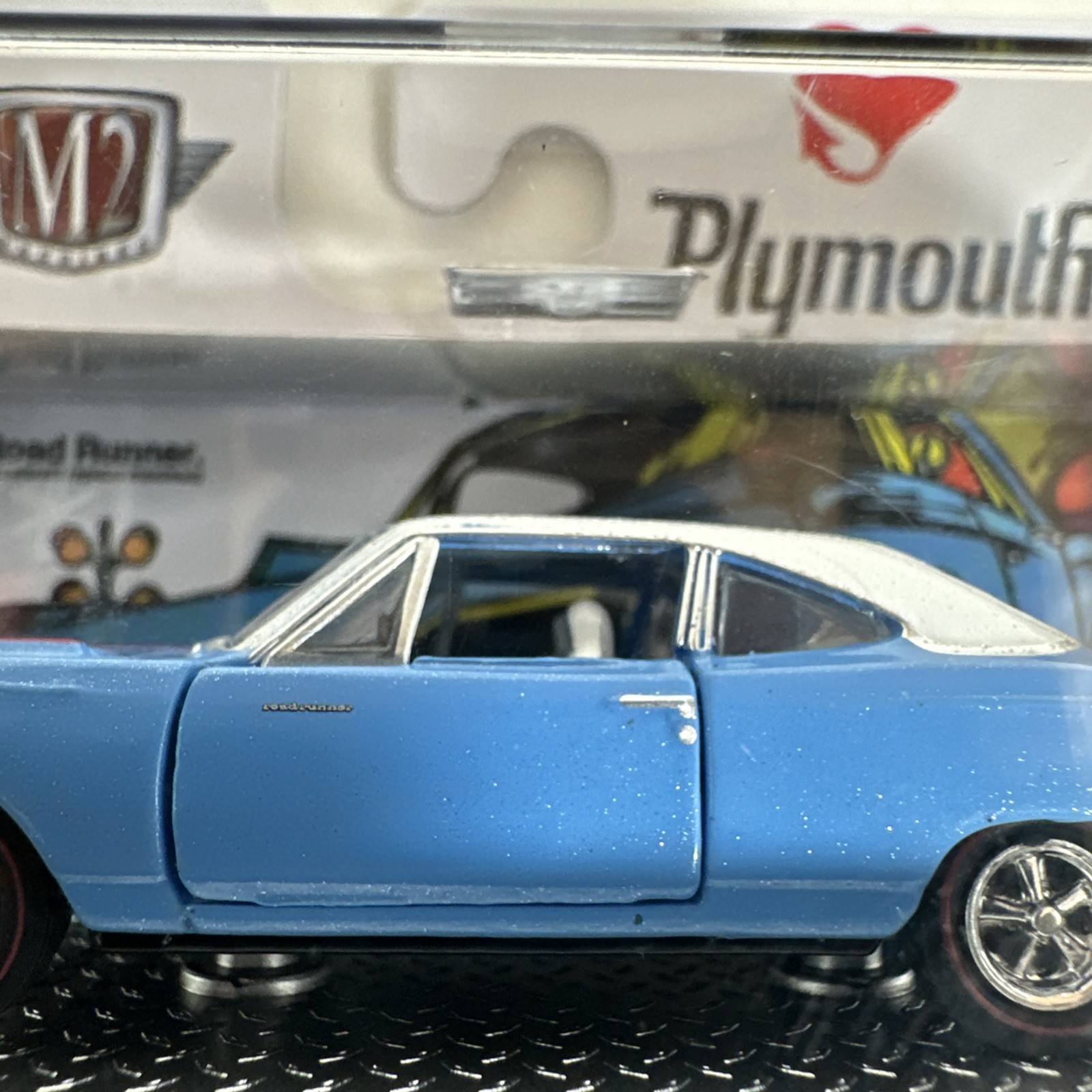 1969 Plymouth Road Runner HEMI Blue/White M2 Machines R92 25-49 New in Package