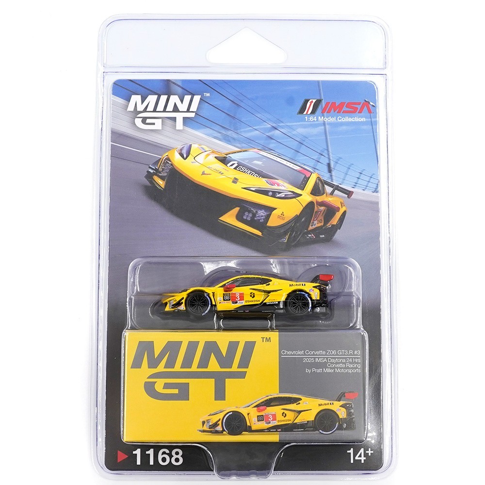 MINI GT CHEVROLET CORVETTE Z06 GT3.R #3 2025 IMSA DAYTONA 24HRS 1/64 MGT01168