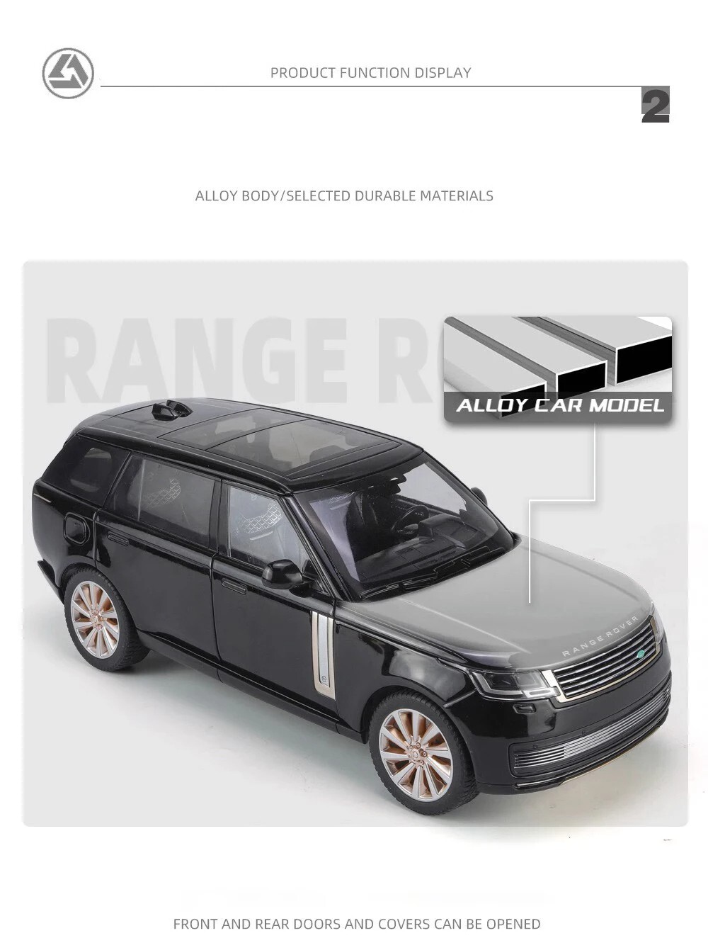 1:18 Land Rover Range Rover Fifty Diecast Vehicle Model Car Toy Collection Gift
